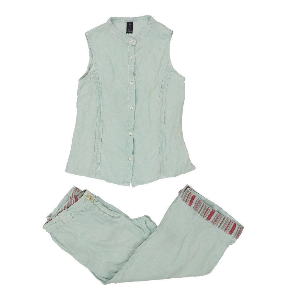 C.P. Company Cropped Co-Ord - XS Green Cotton | Size: x-small Refurbished - N/A (Preloved Designer is not a specific brand, it refurbished available on Cerqular