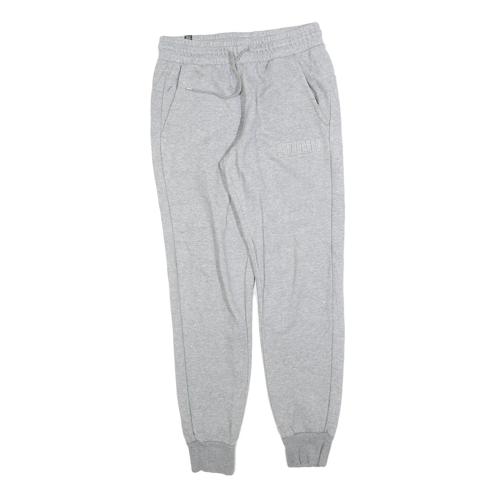 PUMA Mens Joggers Grey S W26 L30 Cotton Blend Regular Tapered Comfortable Casual Refurbished - N/A refurbished available on Cerqular