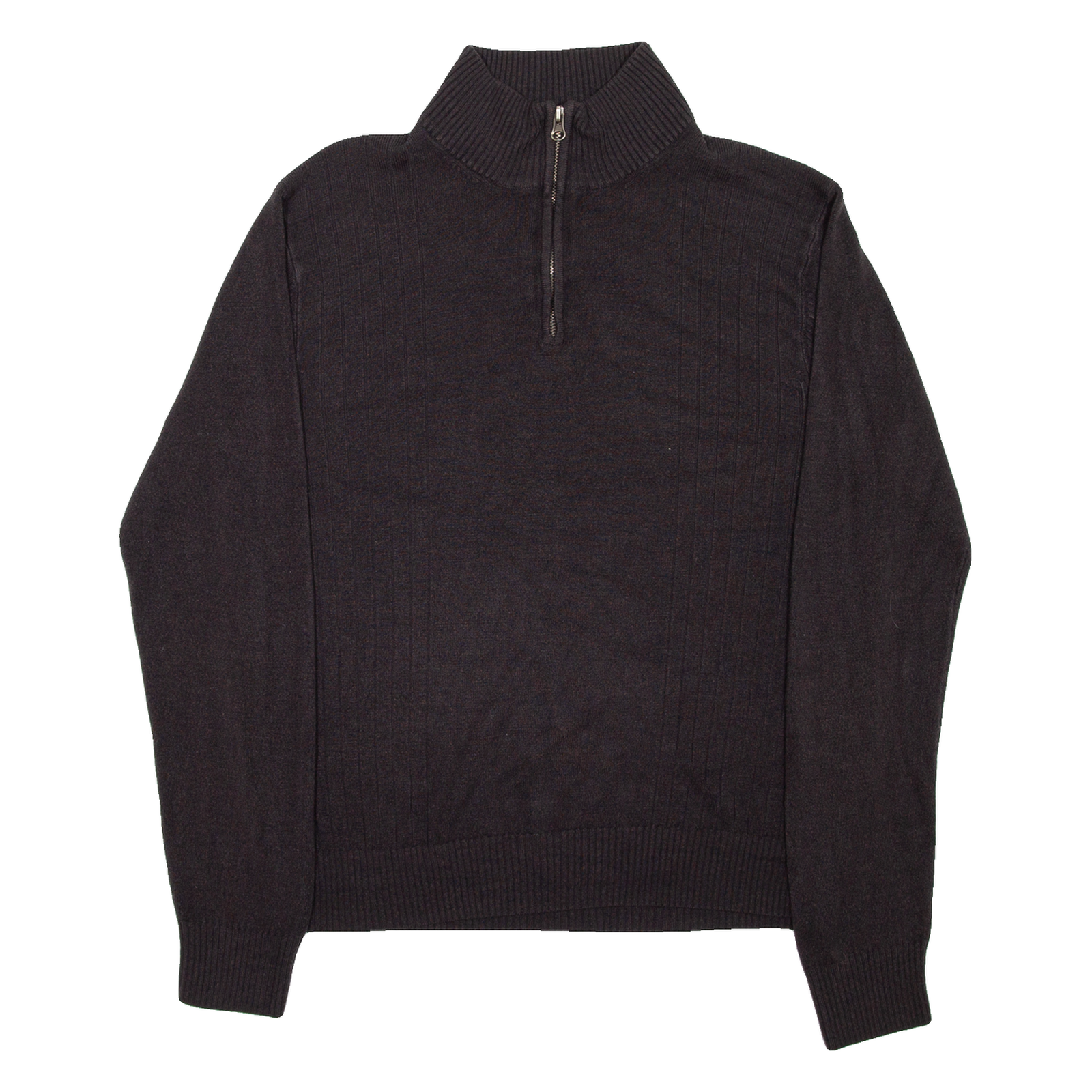 DOCKERS Mens Jumper Brown 1/4 Zip Tight Knit L Refurbished - N/A refurbished available on Cerqular