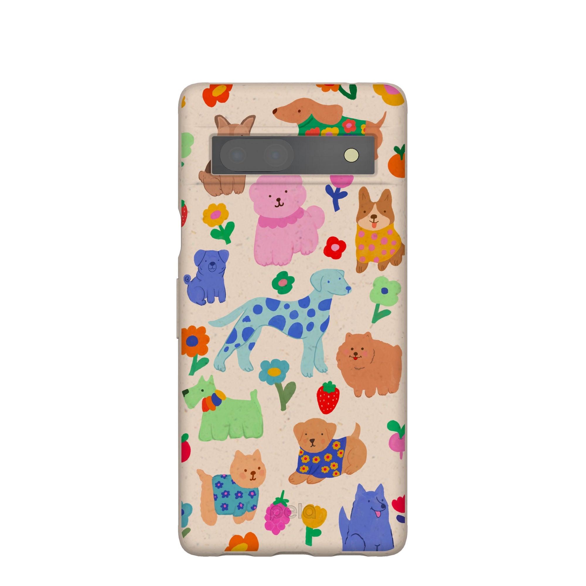 Seashell Pup Bloom Google Pixel 7a Case Refurbished - Pela Case refurbished available on Cerqular