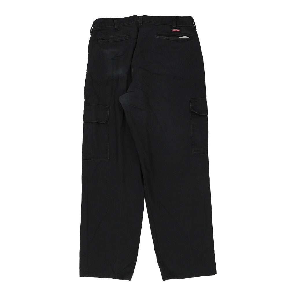 Dickies Cargo Trousers - 36W 30L Black Polyester Blend Refurbished - Thrifted (note: this is a term often used to describe second- refurbished available on Cerqular
