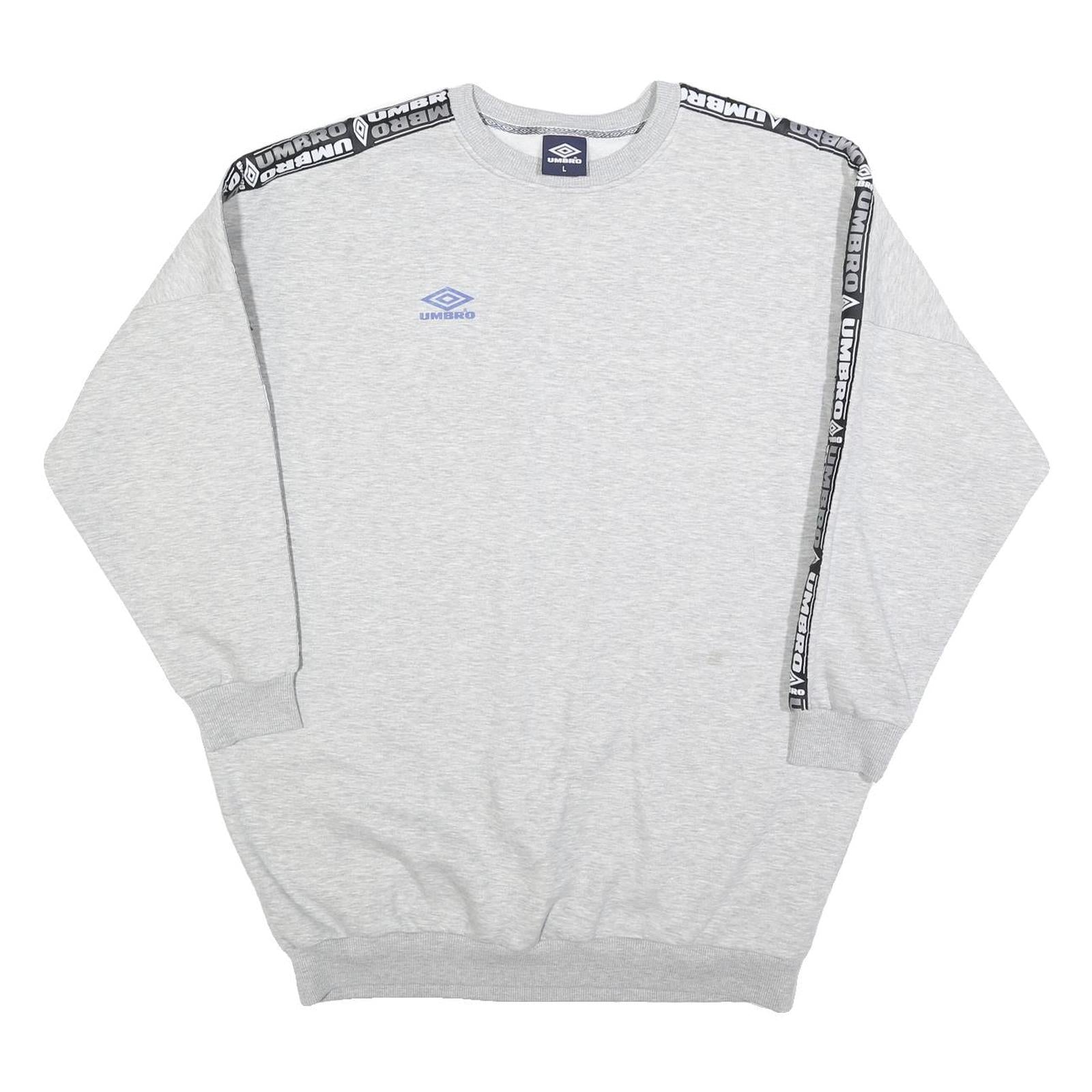Buy UMBRO Womens Grey & Black Logo Tape Crew Neck L Sweatshirt Cotton Blend Casual Refurbished - $29.89 UMBRO Womens Grey & Black Logo Tape Crew Neck L Sweatshirt Cotton Blend Casual Refurbished - N/A refurbished available on Cerqular