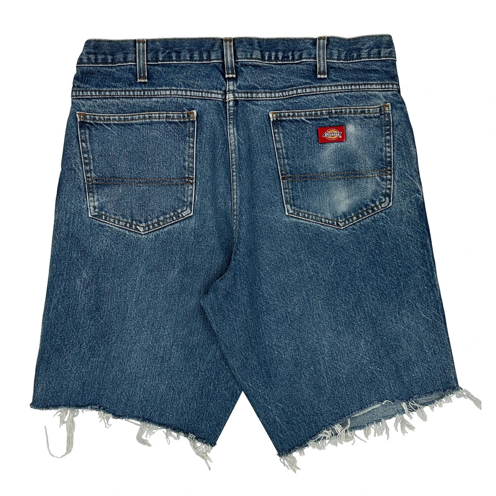 Dickies Denim Shorts - 36W 11L Blue Cotton Refurbished - Thrifted (note: this is a term often used to describe second- refurbished available on Cerqular