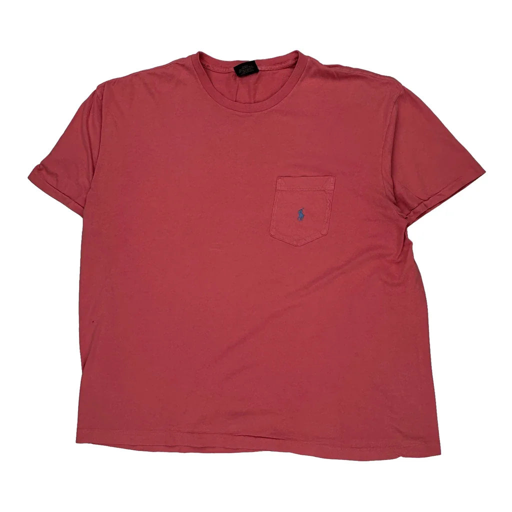 Buy Polo By Ralph Lauren T-Shirt - XL Red Cotton Refurbished - $40.19 Polo By Ralph Lauren T-Shirt - XL Red Cotton Refurbished - Thrifted (note: this is a term often used to describe second- refurbished available on Cerqular