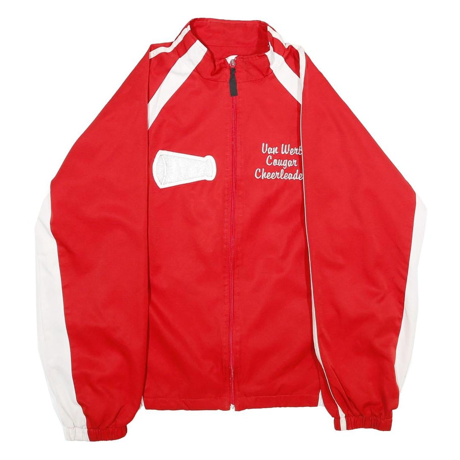 ASICS Womens Red & White Cheerleader Jacket M Polyester Zip Casual Sportswear Refurbished - N/A refurbished available on Cerqular