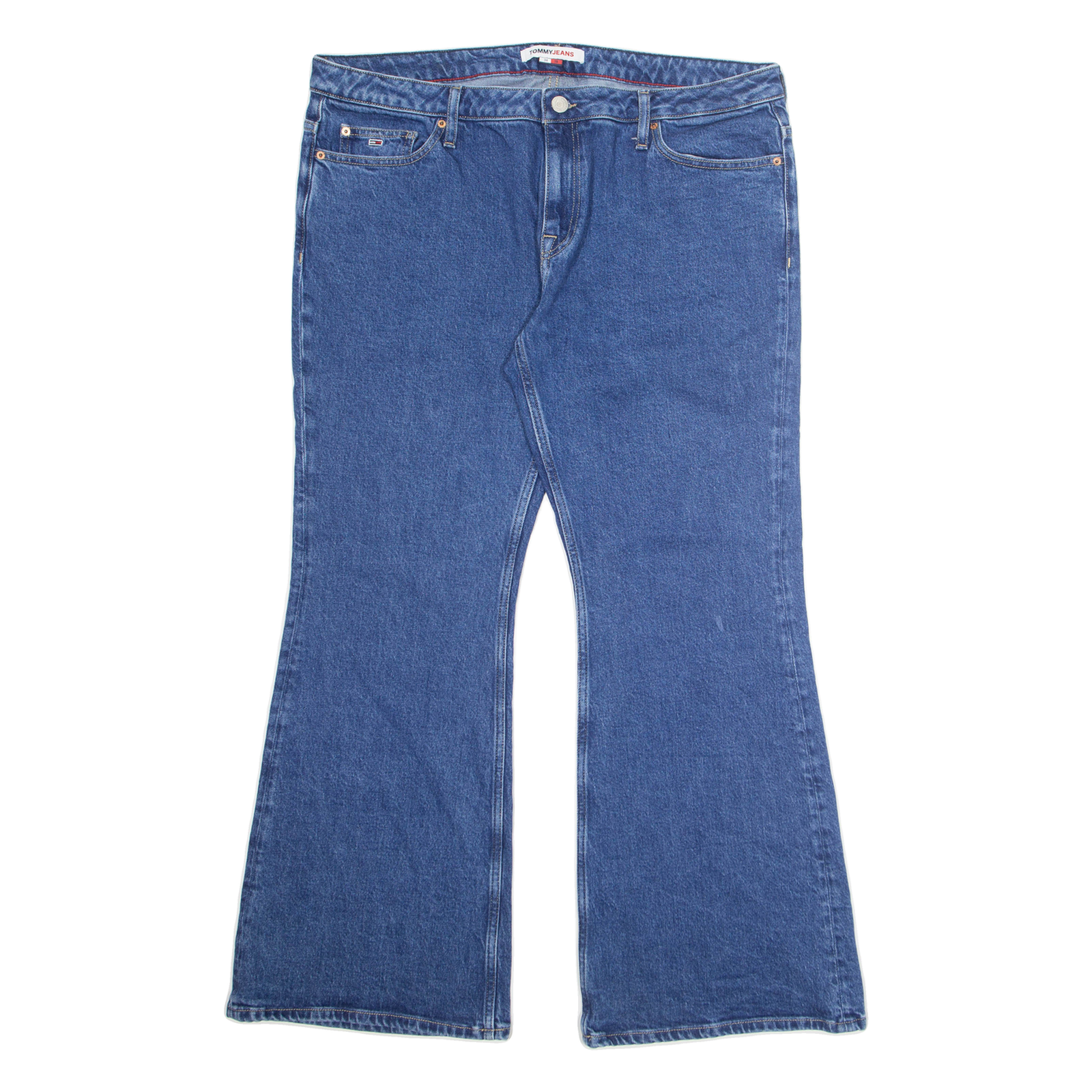 TOMMY HILFIGER Womens Jeans Blue Regular Wide-Leg W38 L30 Refurbished - N/A refurbished available on Cerqular
