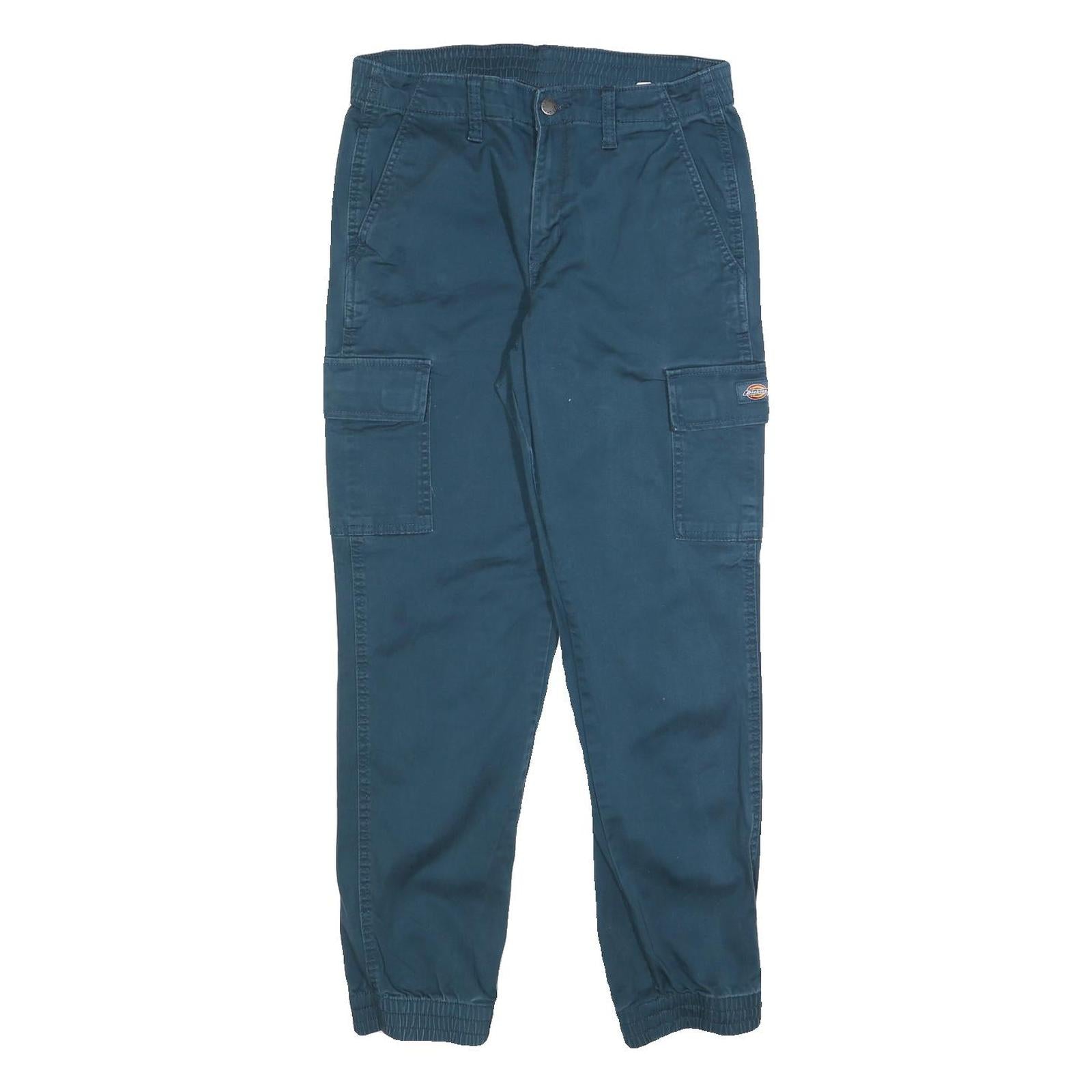 DICKIES Mens Blue Slim Cargo Trousers W29 L28 Cotton Blend Zip Pocket Style Refurbished - N/A refurbished available on Cerqular