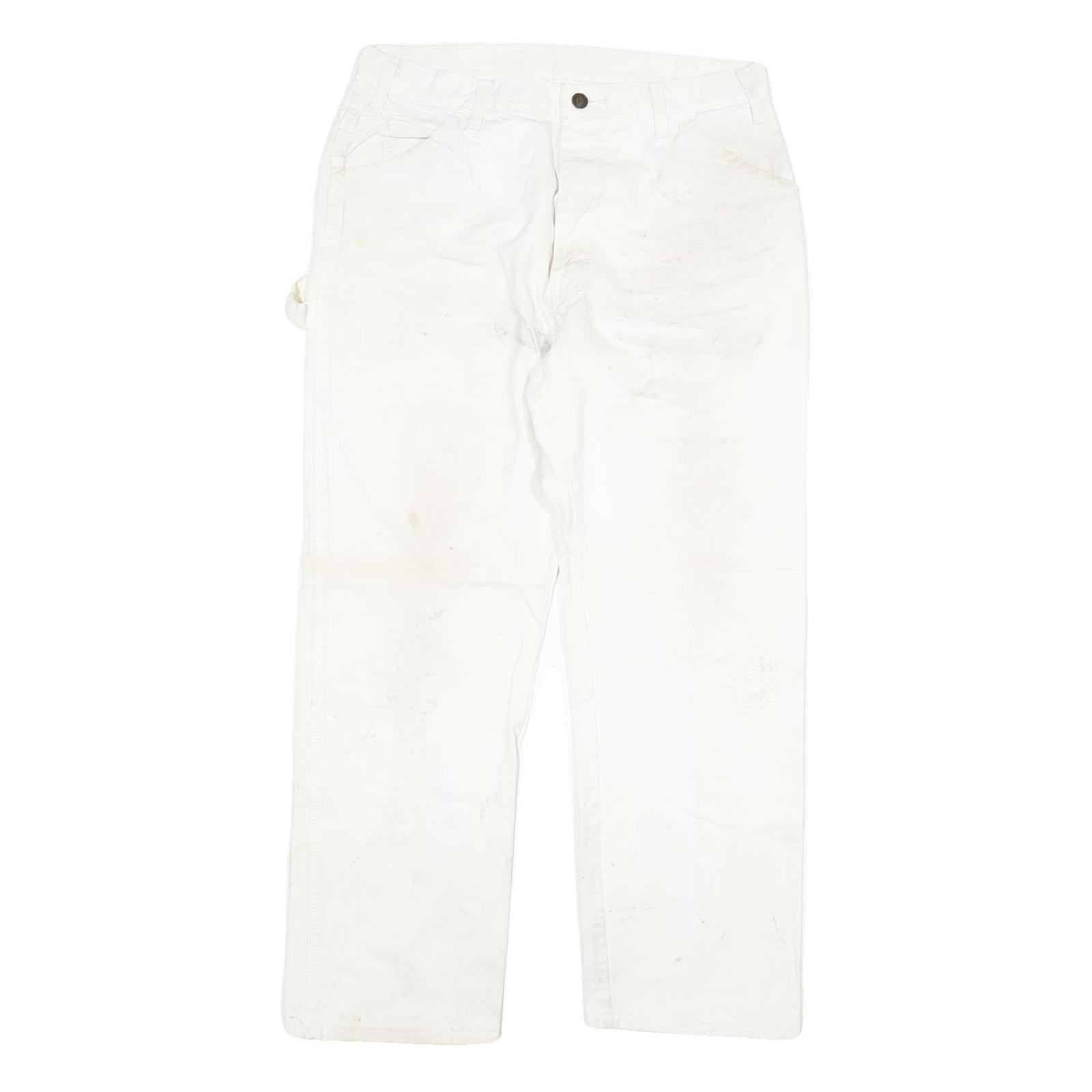 DICKIES Mens White Regular Fit Straight Denim Jeans W34 L30 Workwear Utility Refurbished - N/A refurbished available on Cerqular
