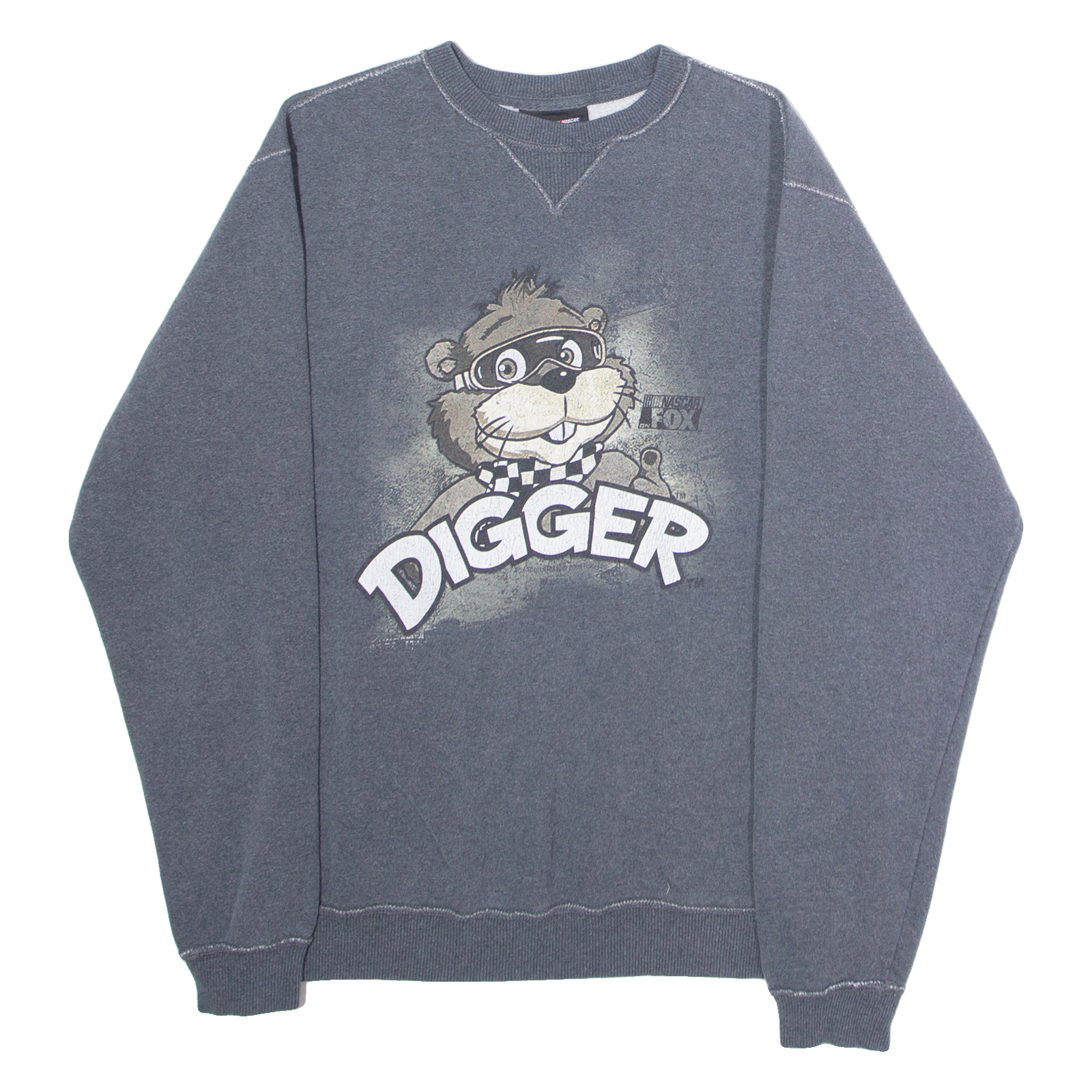 CHASE AUTHENTICS Digger NASCAR Mens Sweatshirt Grey Crew Neck USA M Refurbished - N/A refurbished available on Cerqular