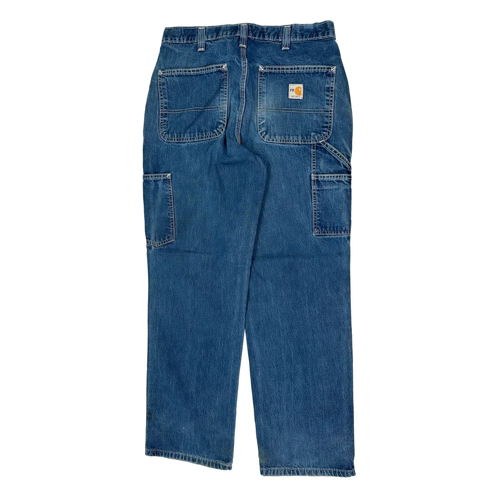 Buy Carhartt Carpenter Jeans - 32W 30L Blue Cotton Refurbished - $73.69 Carhartt Carpenter Jeans - 32W 30L Blue Cotton Refurbished - Thrifted (note: this is a term often used to describe second- refurbished available on Cerqular