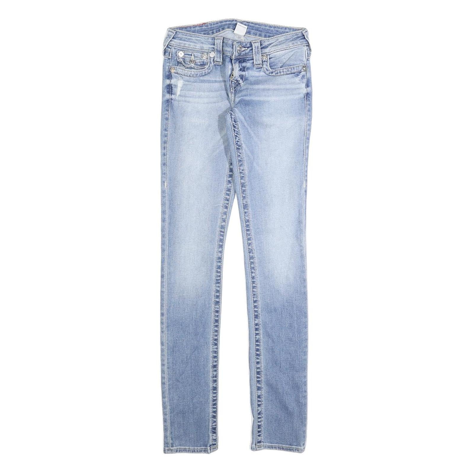 TRUE RELIGION Womens Slim Blue Denim Light Wash Jeans W26 L30 Stylish Comfort Refurbished - N/A refurbished available on Cerqular