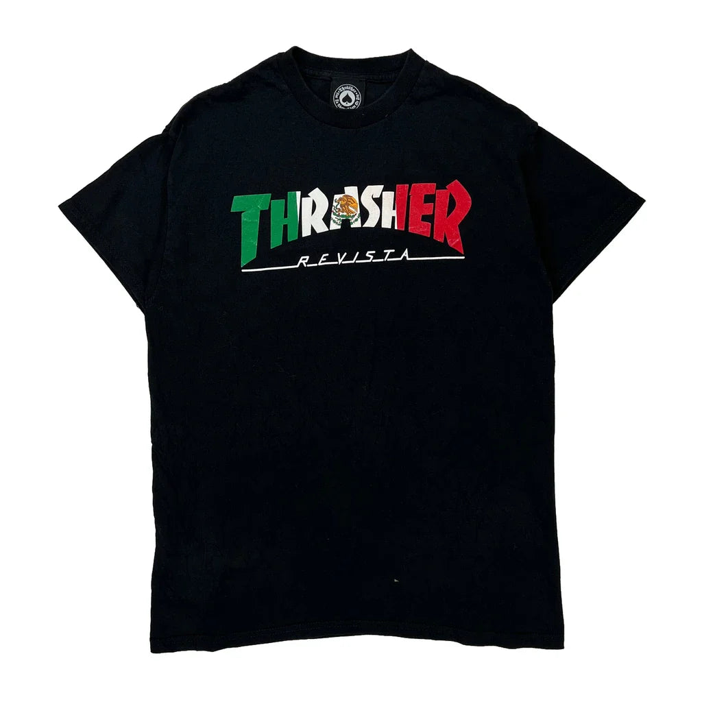 Revista Thrasher Graphic T-Shirt - Small Multicoloured Cotton Refurbished - Thrifted (note: this is a term often used to describe second- refurbished available on Cerqular