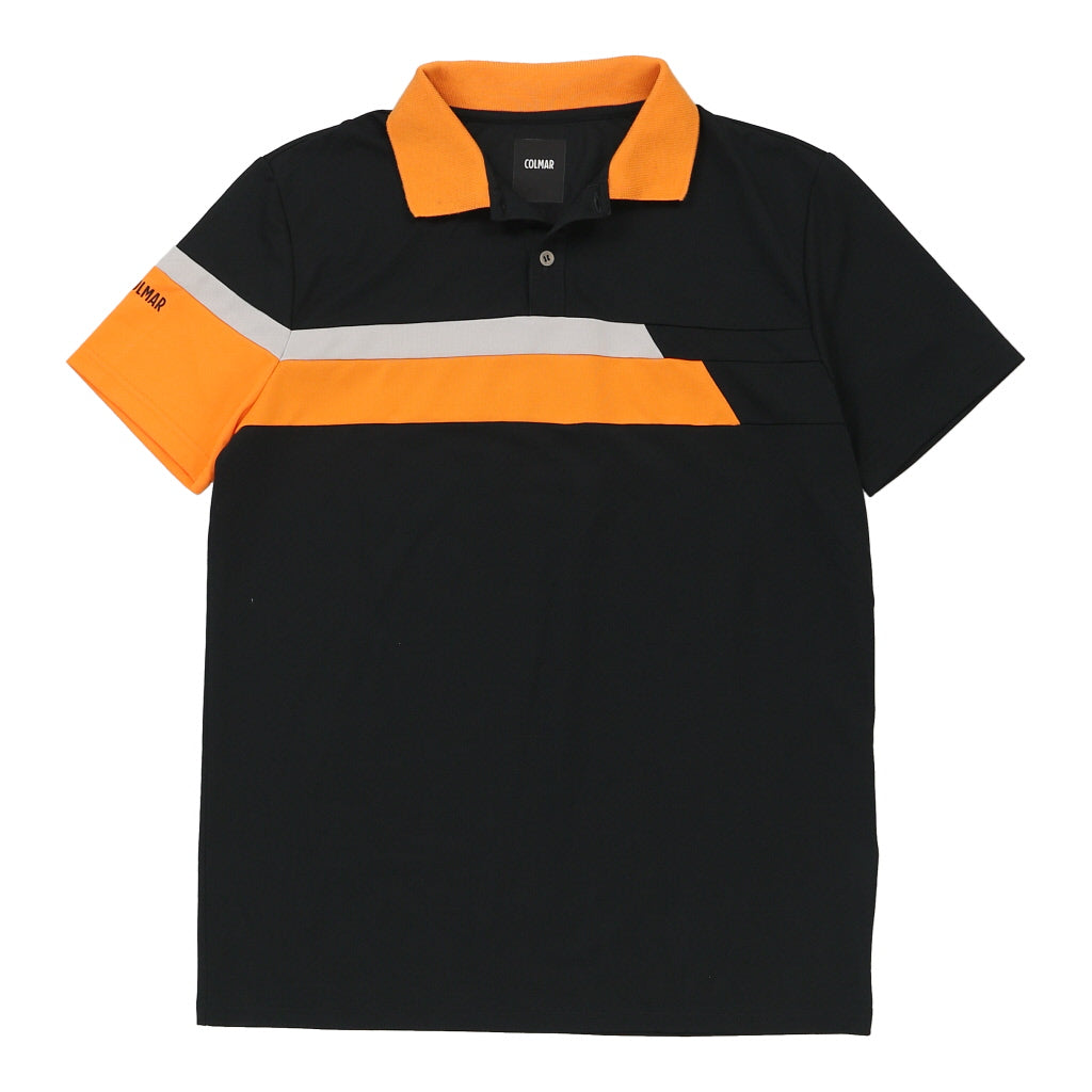 Colmar Polo Shirt - Large Black Polyester Refurbished - Thrifted (note: this is a term often used to describe second- refurbished available on Cerqular