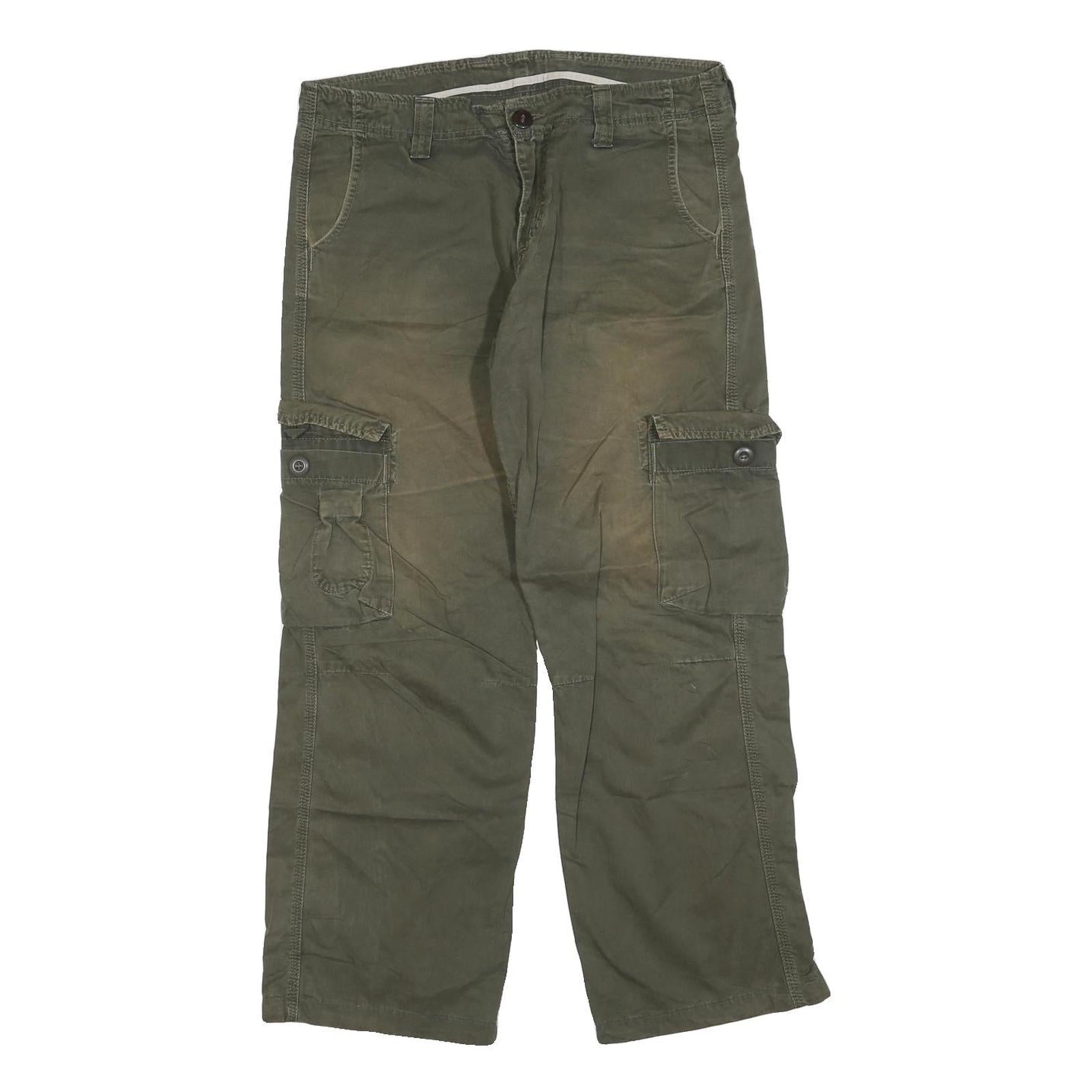 CARHARTT Mens Regular Fit Green Cargo Denim Jeans W32 L30 Casual Workwear Refurbished - N/A refurbished available on Cerqular