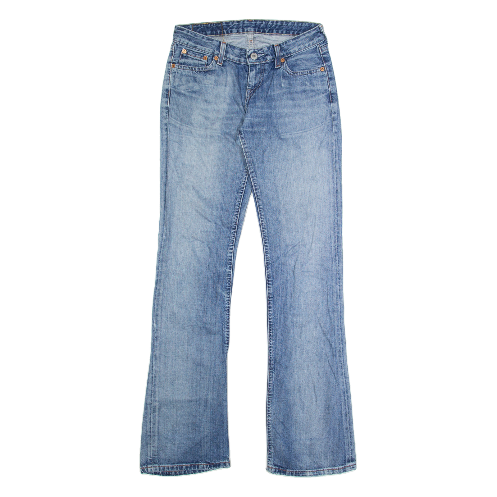 LEVI'S Womens Jeans Blue Regular Bootcut Stone Wash W26 L33 Refurbished - N/A refurbished available on Cerqular