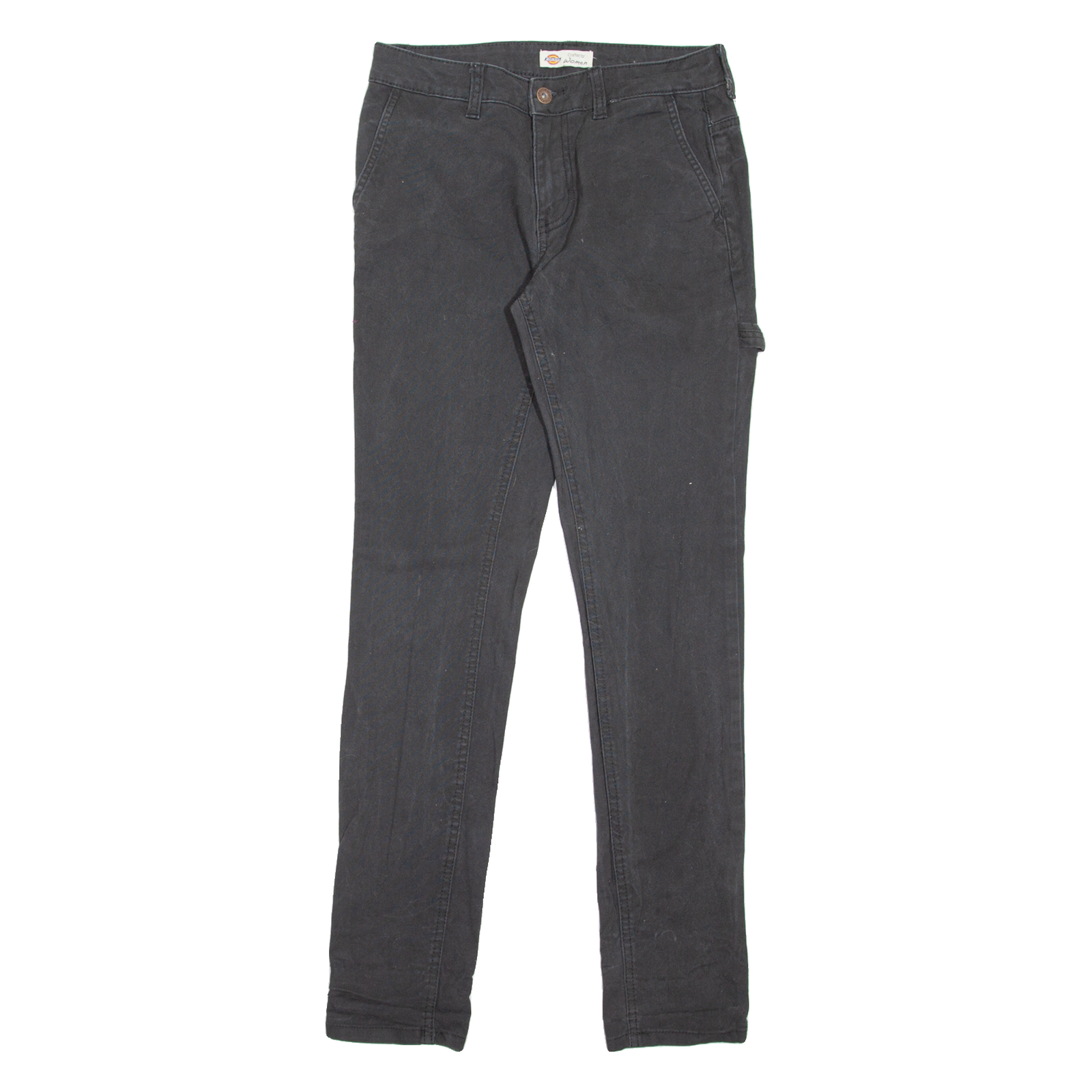 DICKIES Carpenter Workwear Womens Trousers Black Slim Skinny W28 L30 Refurbished - N/A refurbished available on Cerqular