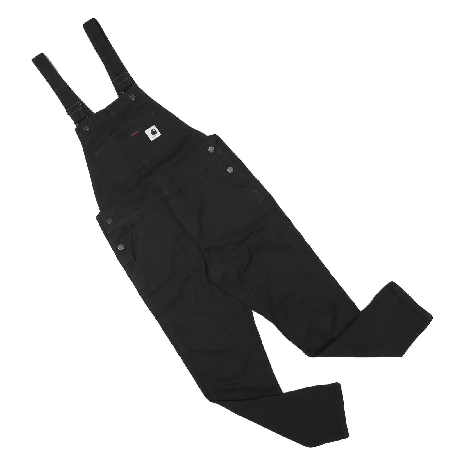CARHARTT Womens Black Cotton Blend Straight Fit Dungarees XS W31 L27 Casual Refurbished - N/A refurbished available on Cerqular