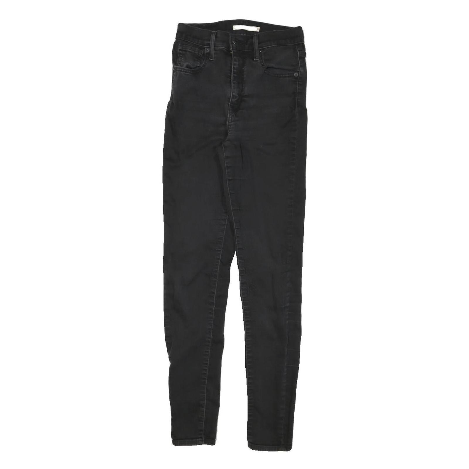 LEVI'S Womens Black Slim Skinny Denim Medium W23 L28 Stretch Cotton Blend Zip Refurbished - N/A refurbished available on Cerqular