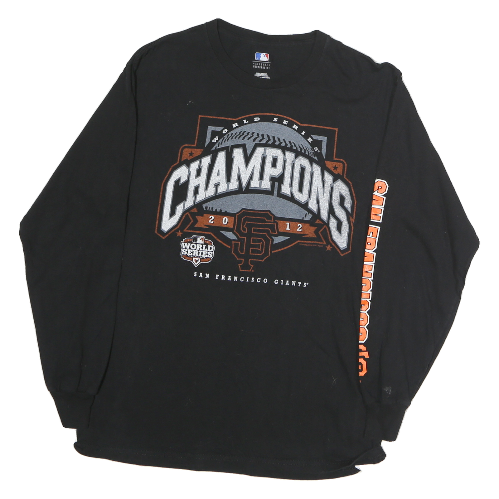 GENUINE MERCHANDISE Mens Black San Francisco Giants Graphic T-Shirt M Long Refurbished - N/A refurbished available on Cerqular