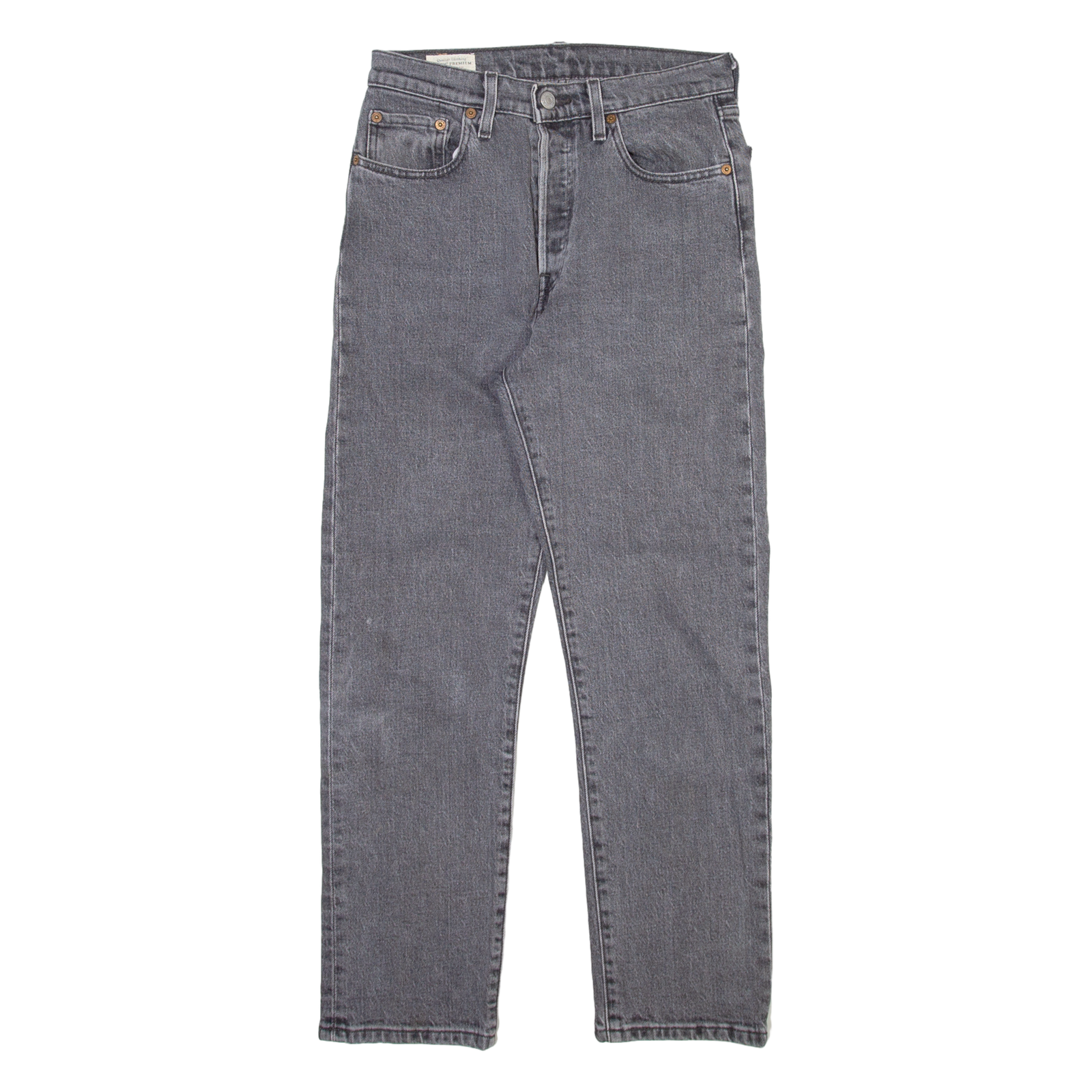 LEVI'S 501 Jeans Womens Grey Regular Straight Stone Wash W25 L26 Refurbished - N/A refurbished available on Cerqular