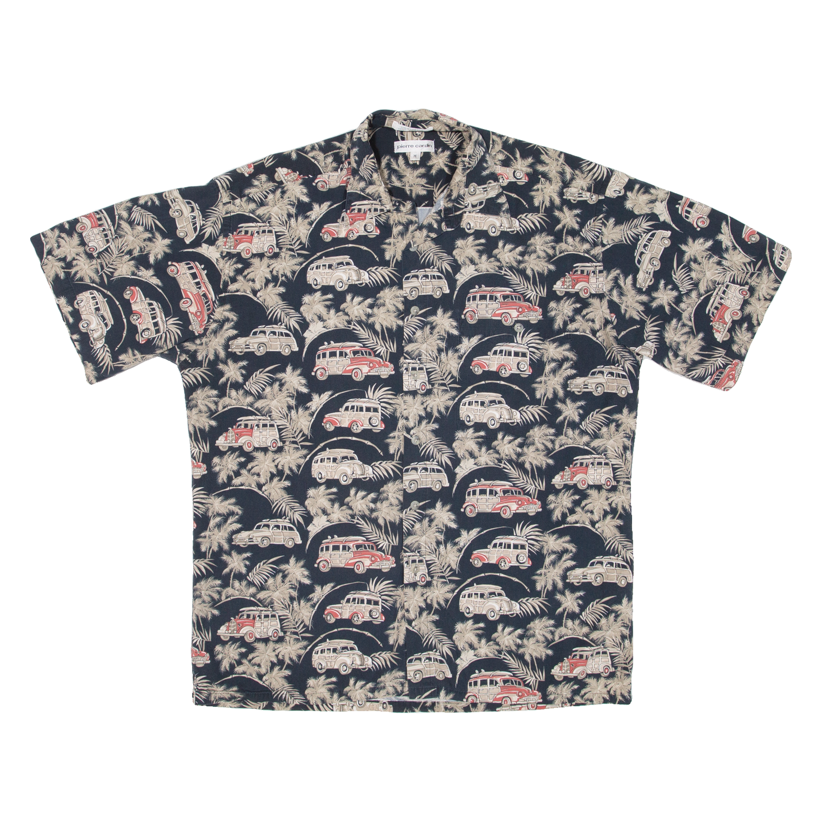 PIERRE CARDIN Mens Hawaiian Shirt Black Floral M Refurbished - N/A refurbished available on Cerqular
