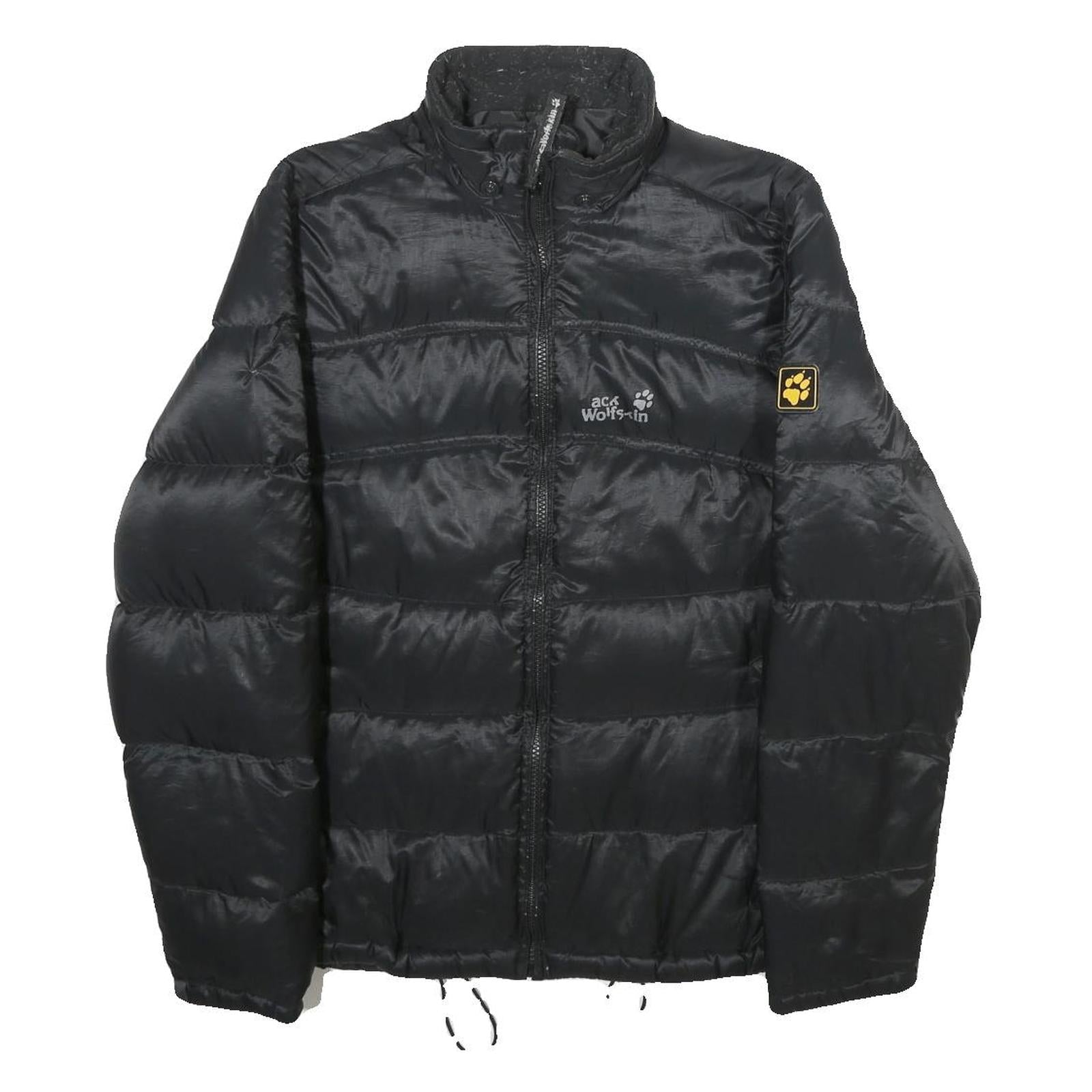 JACK WOLFSKIN Womens Black Outdoor Jacket UK 10 Polyamide Puffer Zip Up Refurbished - N/A refurbished available on Cerqular