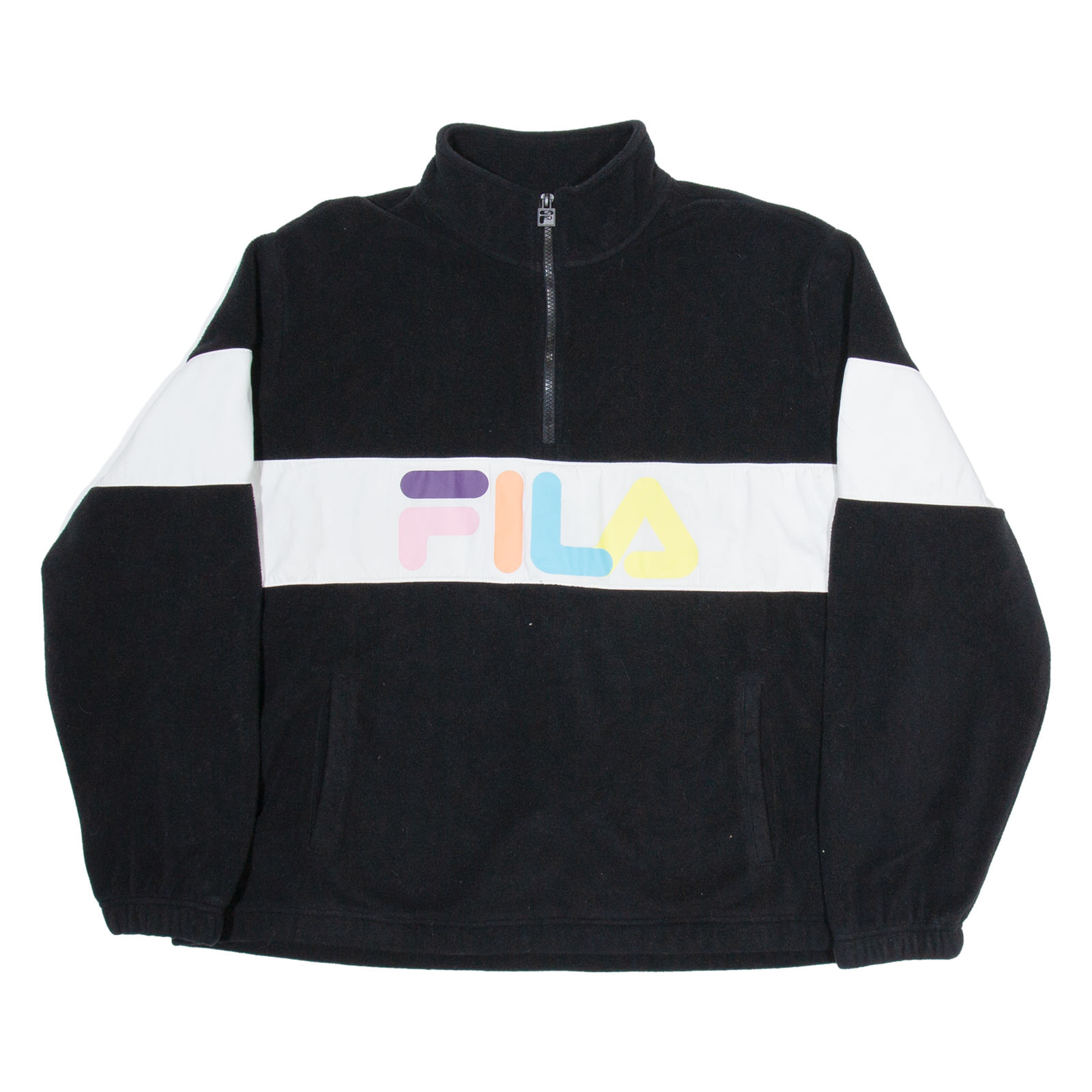 FILA Womens Fleece Black 1/4 Zip Tight Knit 2XL Refurbished - N/A refurbished available on Cerqular