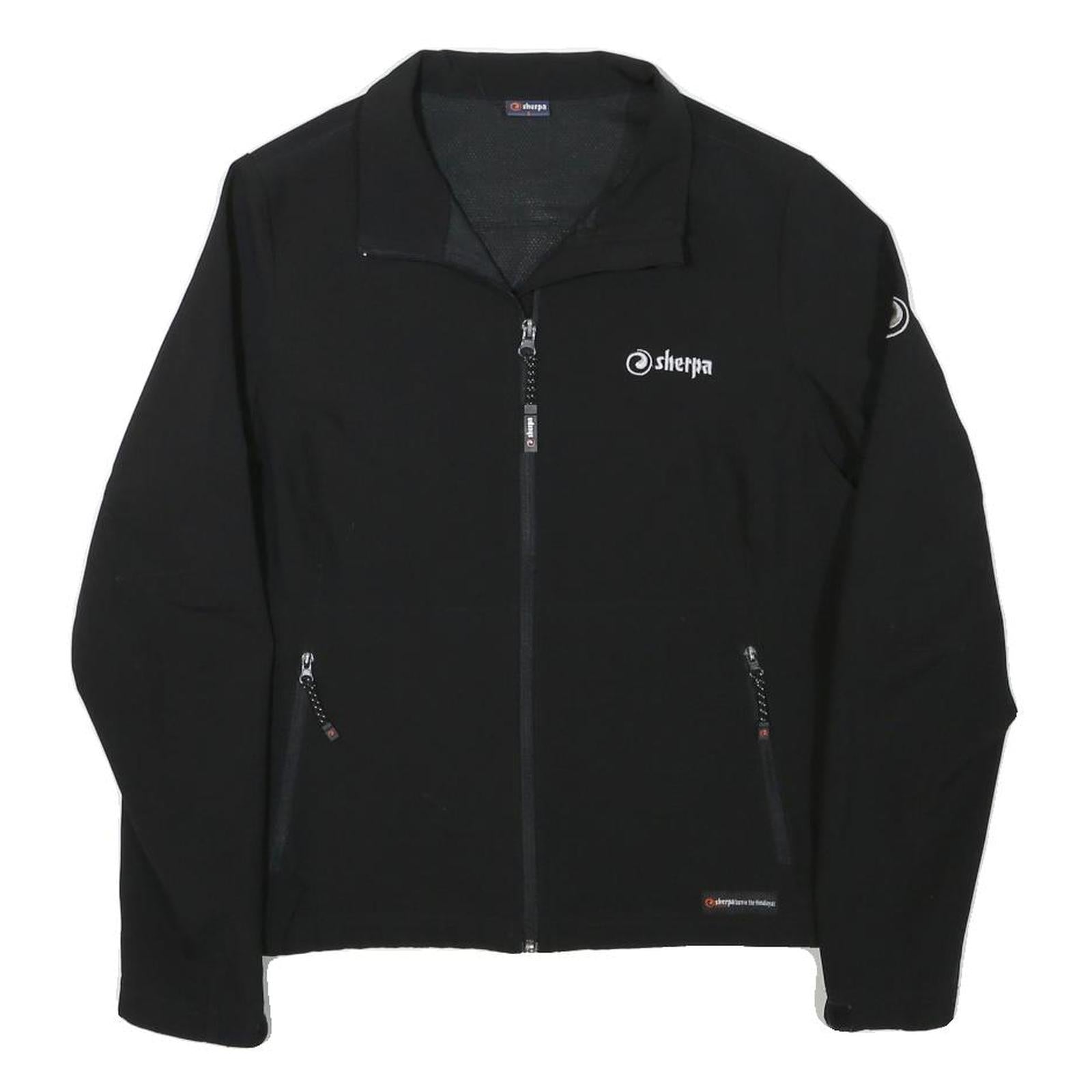 SHERPA Womens Black Zip Jacket S Polyester Blend Plain Outdoor Casual Refurbished - N/A refurbished available on Cerqular