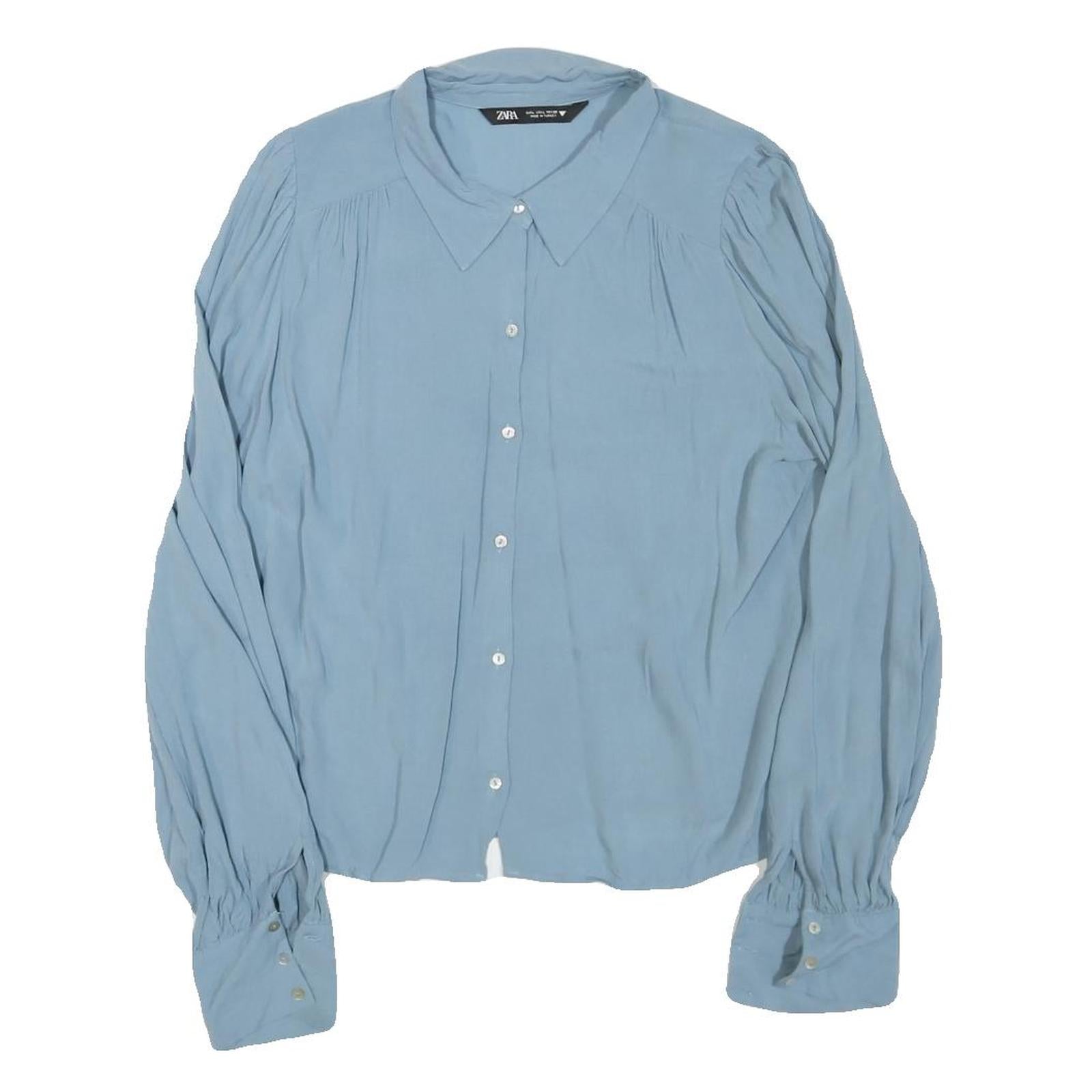 Buy ZARA Womens Blue Shirt Long Sleeve Point Collar Plain L Lightweight Refurbished - $18.19 ZARA Womens Blue Shirt Long Sleeve Point Collar Plain L Lightweight Refurbished - N/A refurbished available on Cerqular