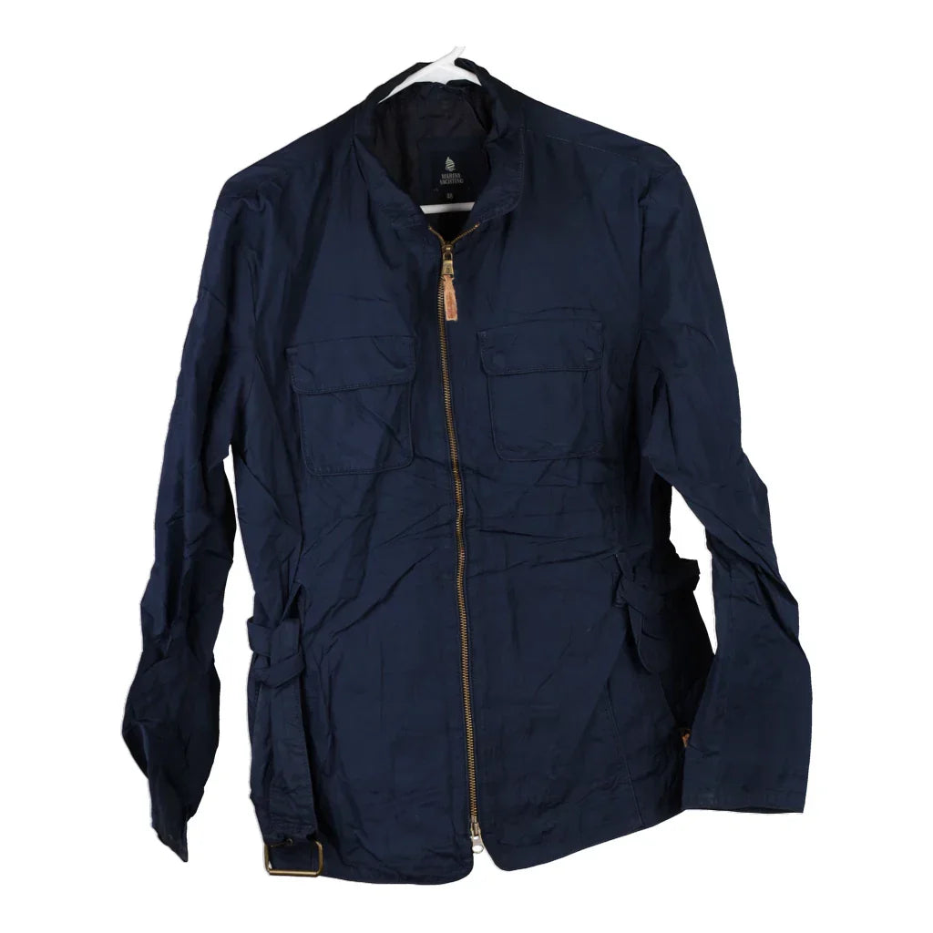 Marina Yachting Jacket - Medium Navy Polyester Refurbished - Thrifted (note: this is a term often used to describe second- refurbished available on Cerqular