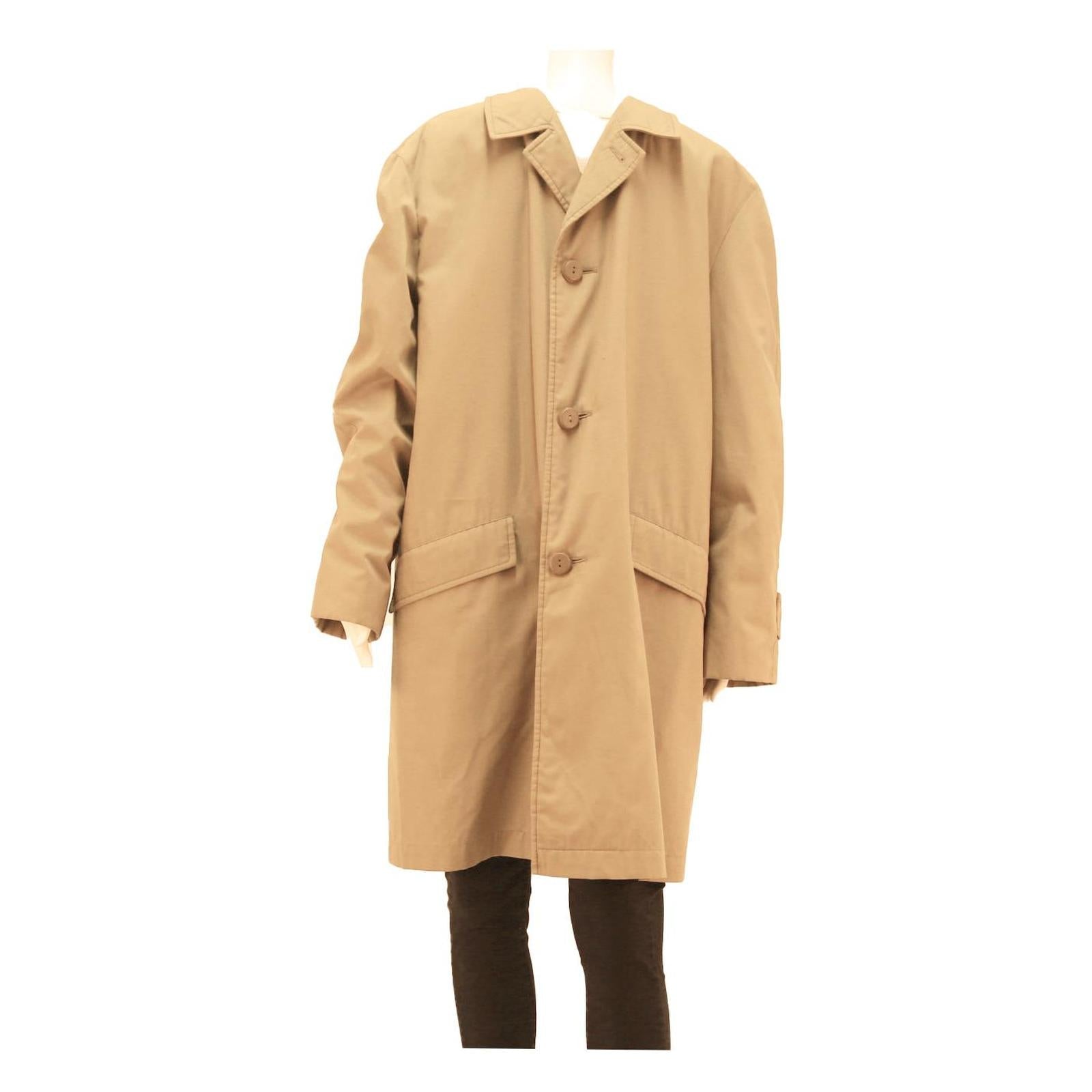 FILADOR Mens Beige Cotton Blend Button Jacket L Classic Plain Timeless Design Refurbished - N/A refurbished available on Cerqular