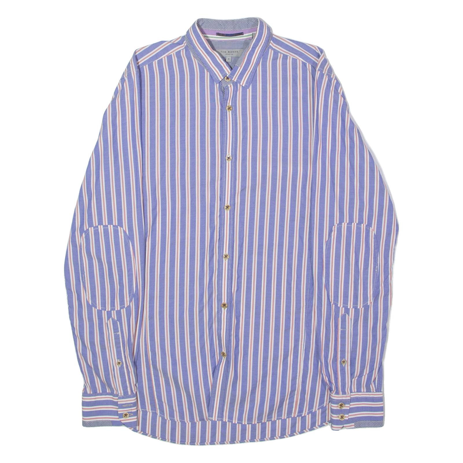TED BAKER Mens Shirt Blue Striped Long Sleeve M Refurbished - N/A refurbished available on Cerqular