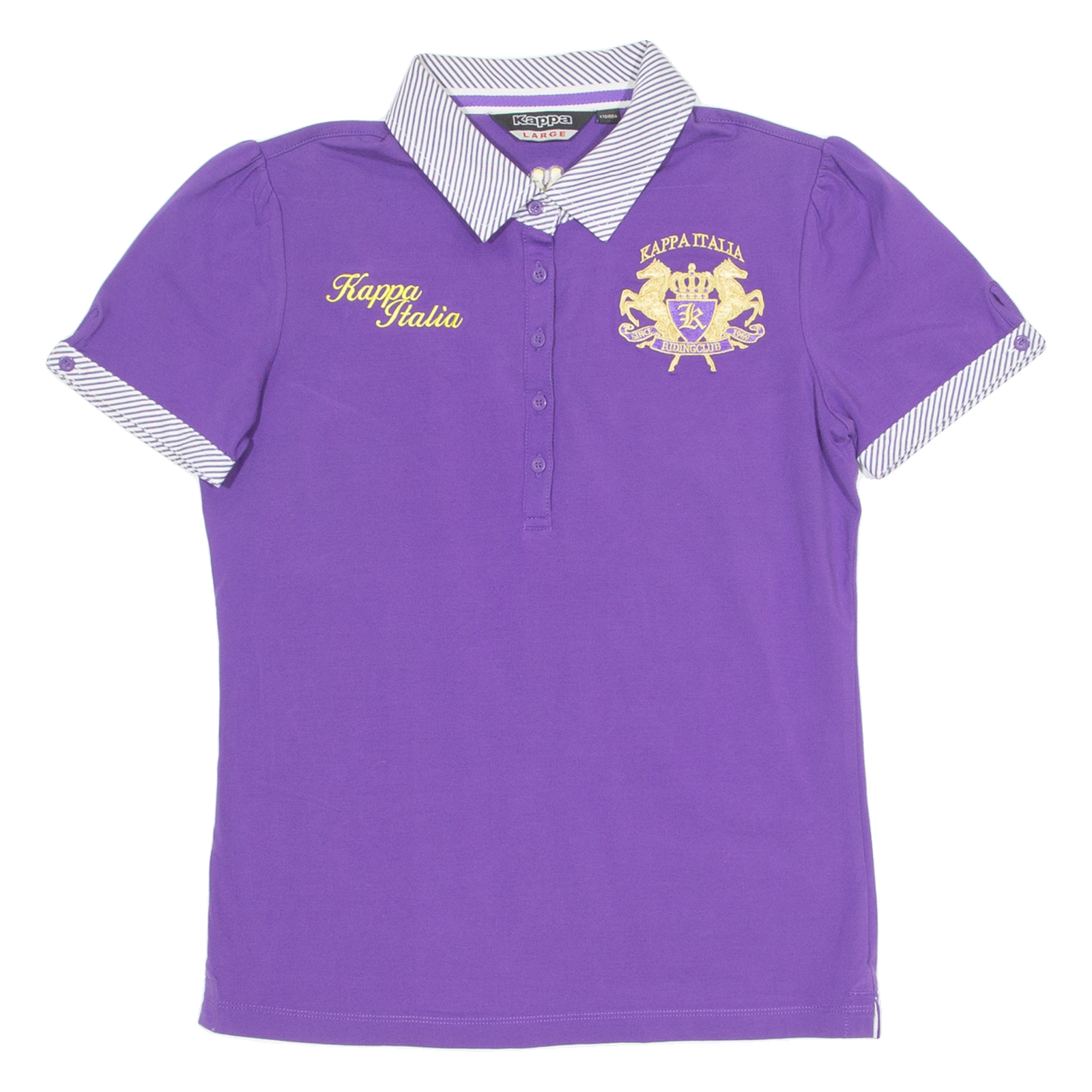KAPPA Womens Polo Shirt Purple L Refurbished - N/A refurbished available on Cerqular