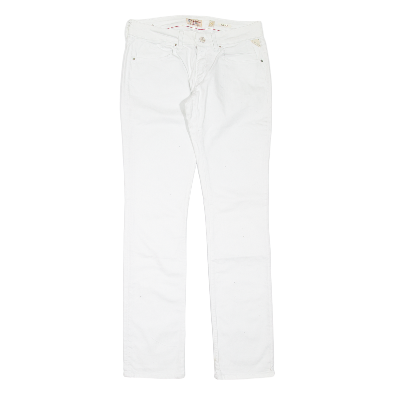 REPLAY Blondy Womens Jeans White Slim Straight W30 L34 Refurbished - N/A refurbished available on Cerqular