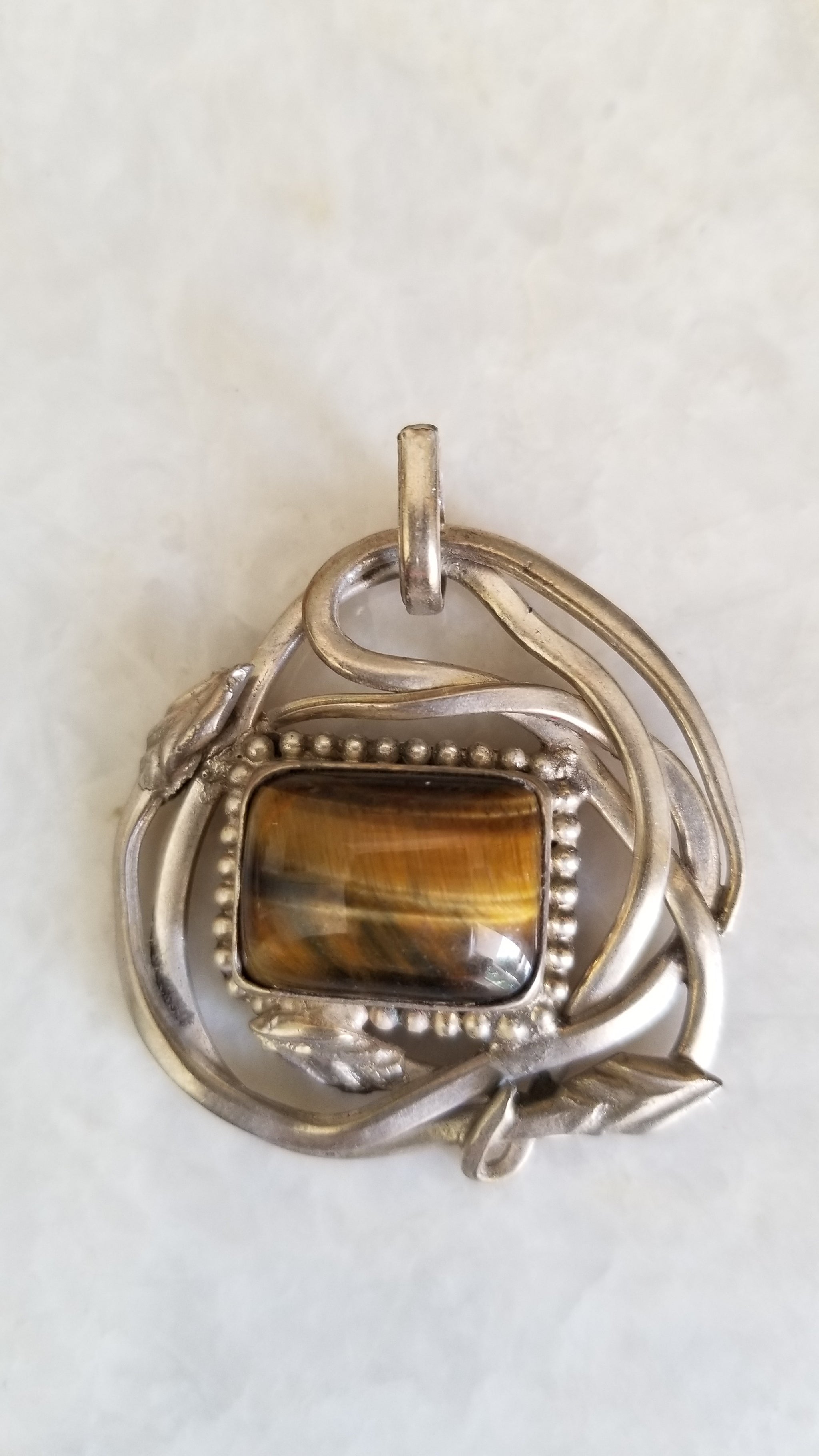 Silver Pendant - semi precious stone | Style: 6 Refurbished - N/A refurbished available on Cerqular