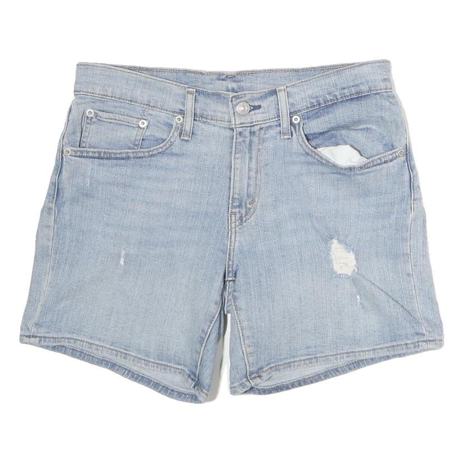 LEVI'S Mens Shorts Blue Denim M W32 Casual Classic Fit Distressed Refurbished - N/A refurbished available on Cerqular
