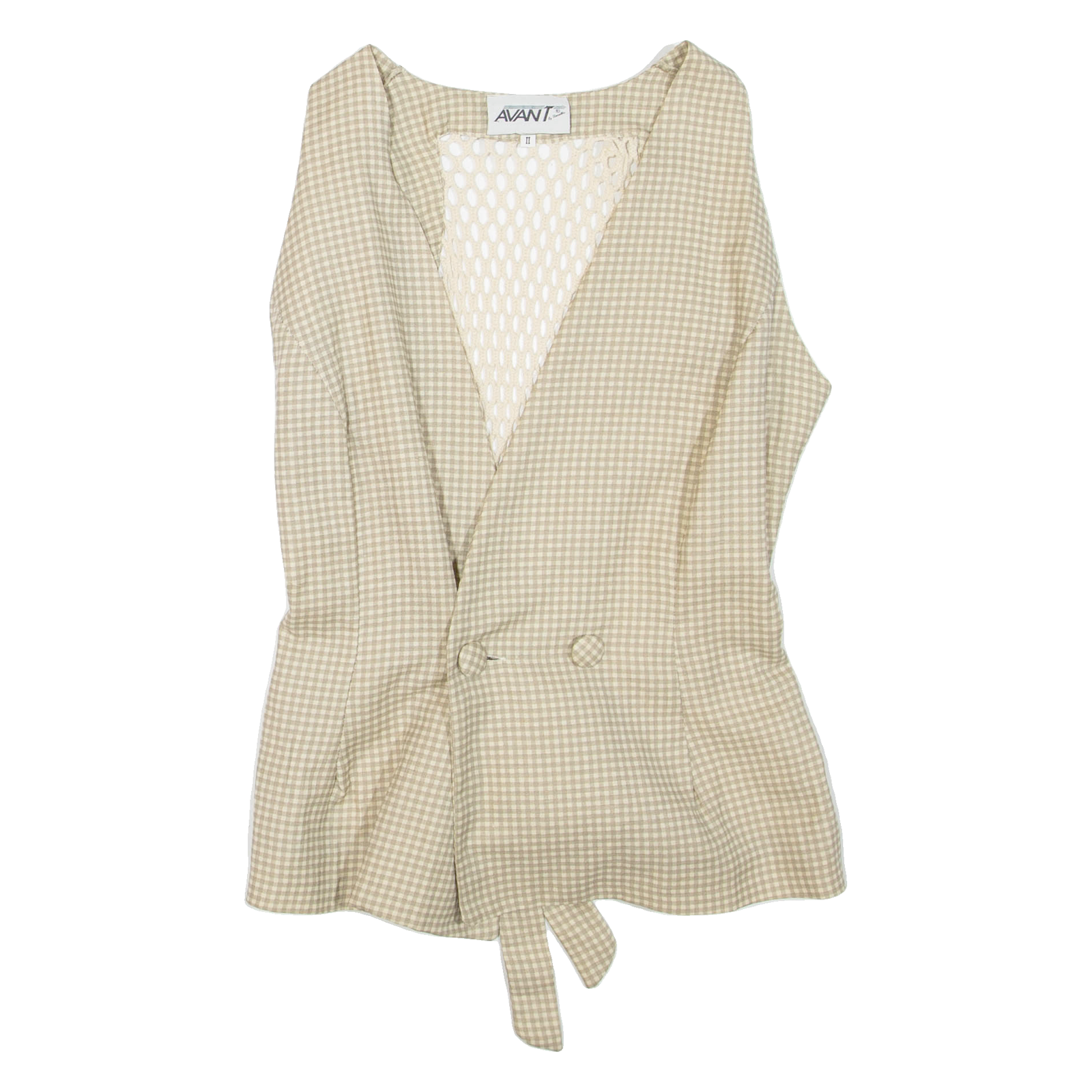 Buy AVANT Womens Printed Blouse Beige V-Neck Sleeveless Check M Refurbished - $16.89 AVANT Womens Printed Blouse Beige V-Neck Sleeveless Check M Refurbished - N/A refurbished available on Cerqular