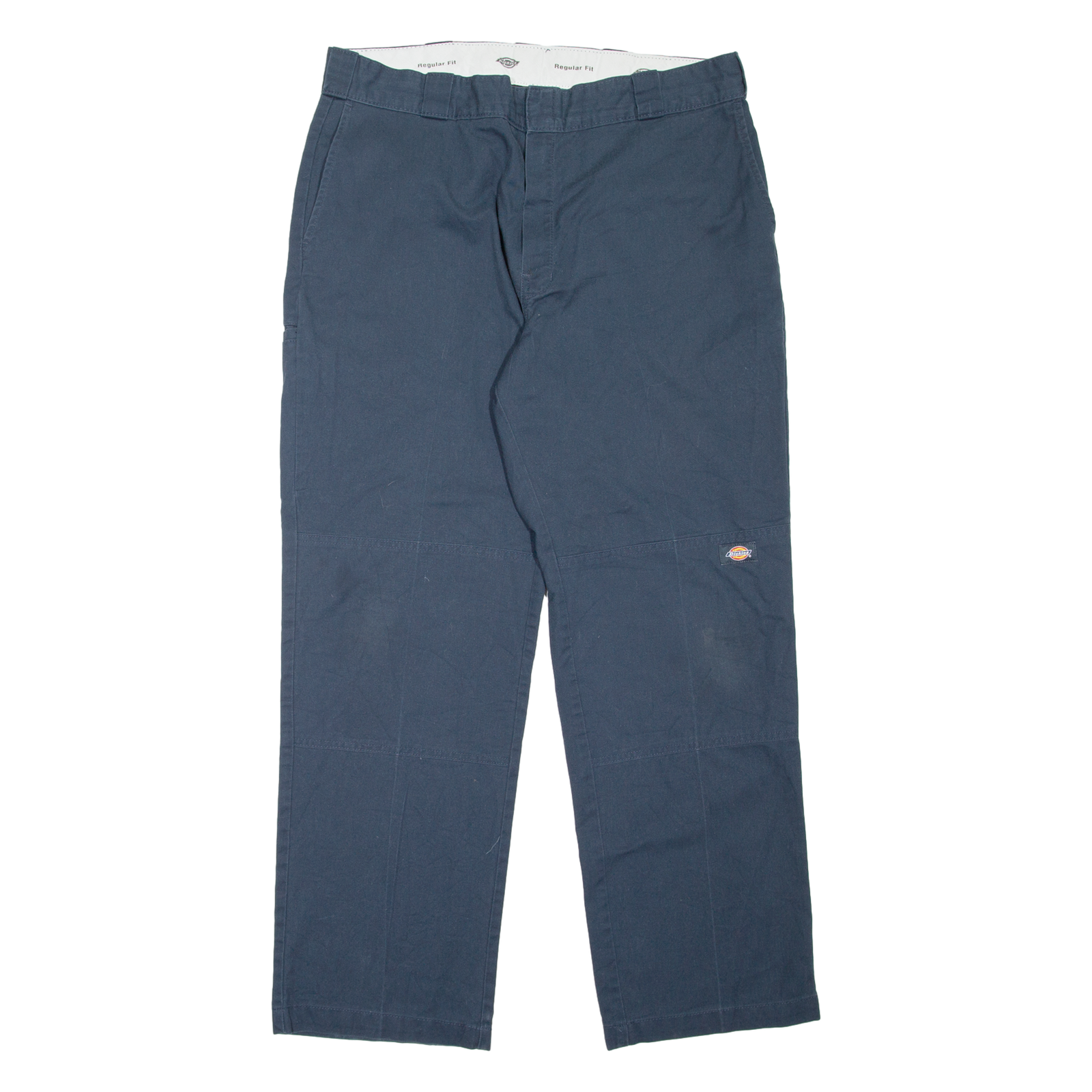 DICKIES Double Knee Workwear Mens Trousers Blue Regular Straight W38 L32 Refurbished - N/A refurbished available on Cerqular