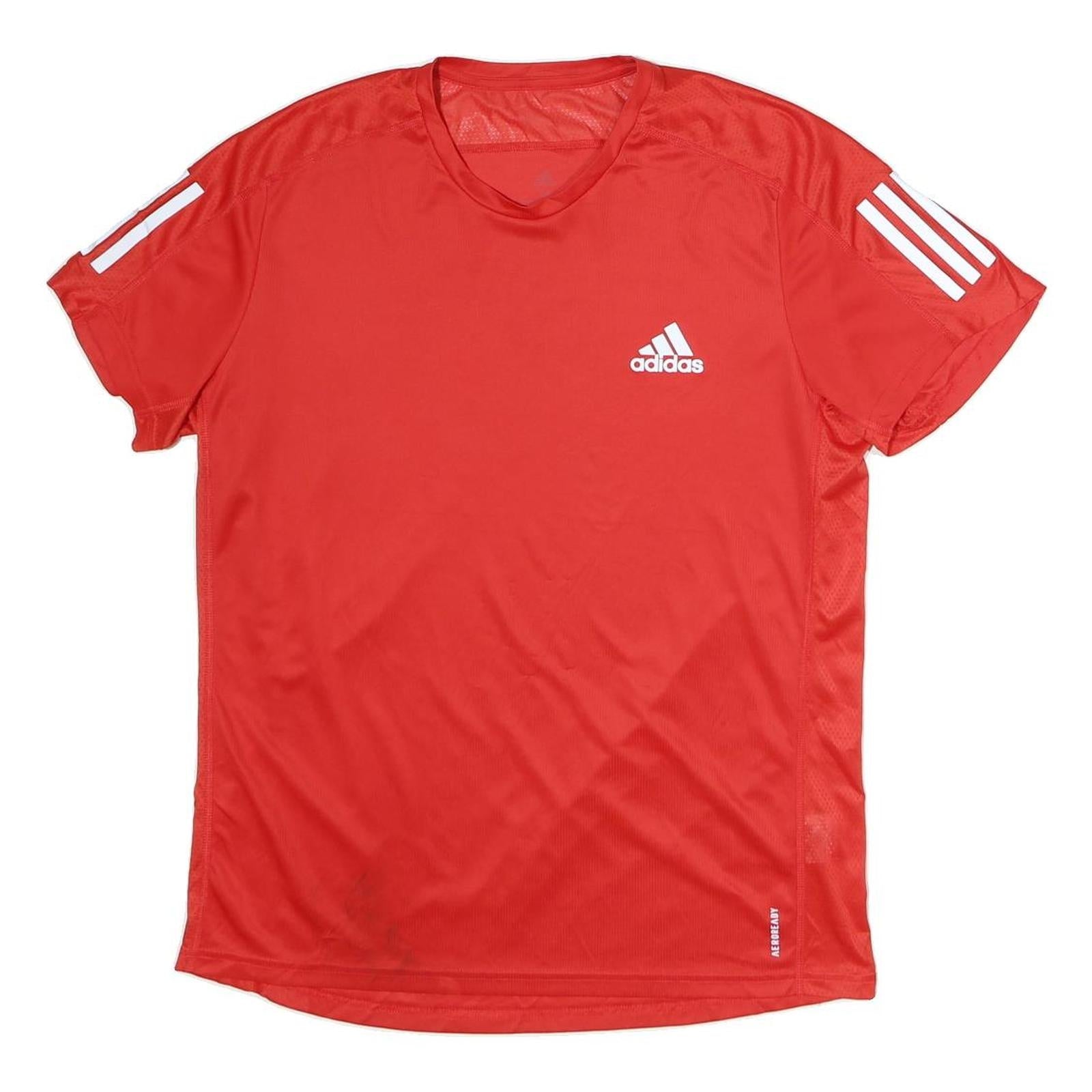 Buy ADIDAS Mens Red Short Sleeve V-Neck Graphic T-Shirt M Sports Training Activewear Refurbished - $15.59 ADIDAS Mens Red Short Sleeve V-Neck Graphic T-Shirt M Sports Training Activewear Refurbished - N/A refurbished available on Cerqular