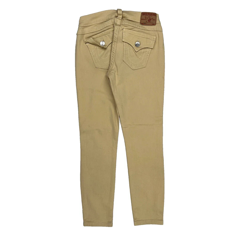 True Religion Slim Fit Jeans - 26W UK 4 Beige Cotton Refurbished - Thrifted (note: this is a term often used to describe second- refurbished available on Cerqular