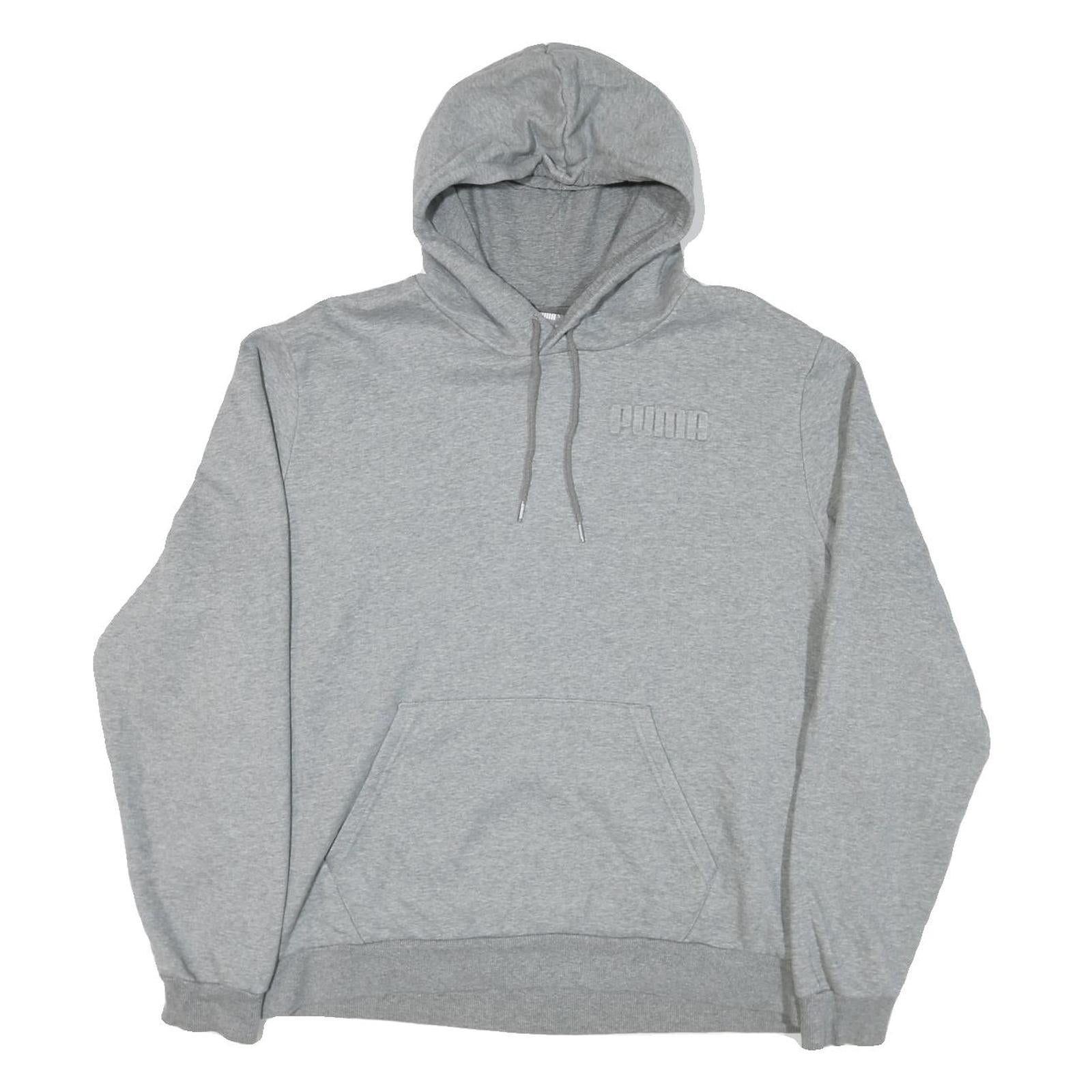 PUMA Mens Grey Pullover Hoodie 2XL Cotton Blend Casual Sport Sweatshirt Refurbished - N/A refurbished available on Cerqular