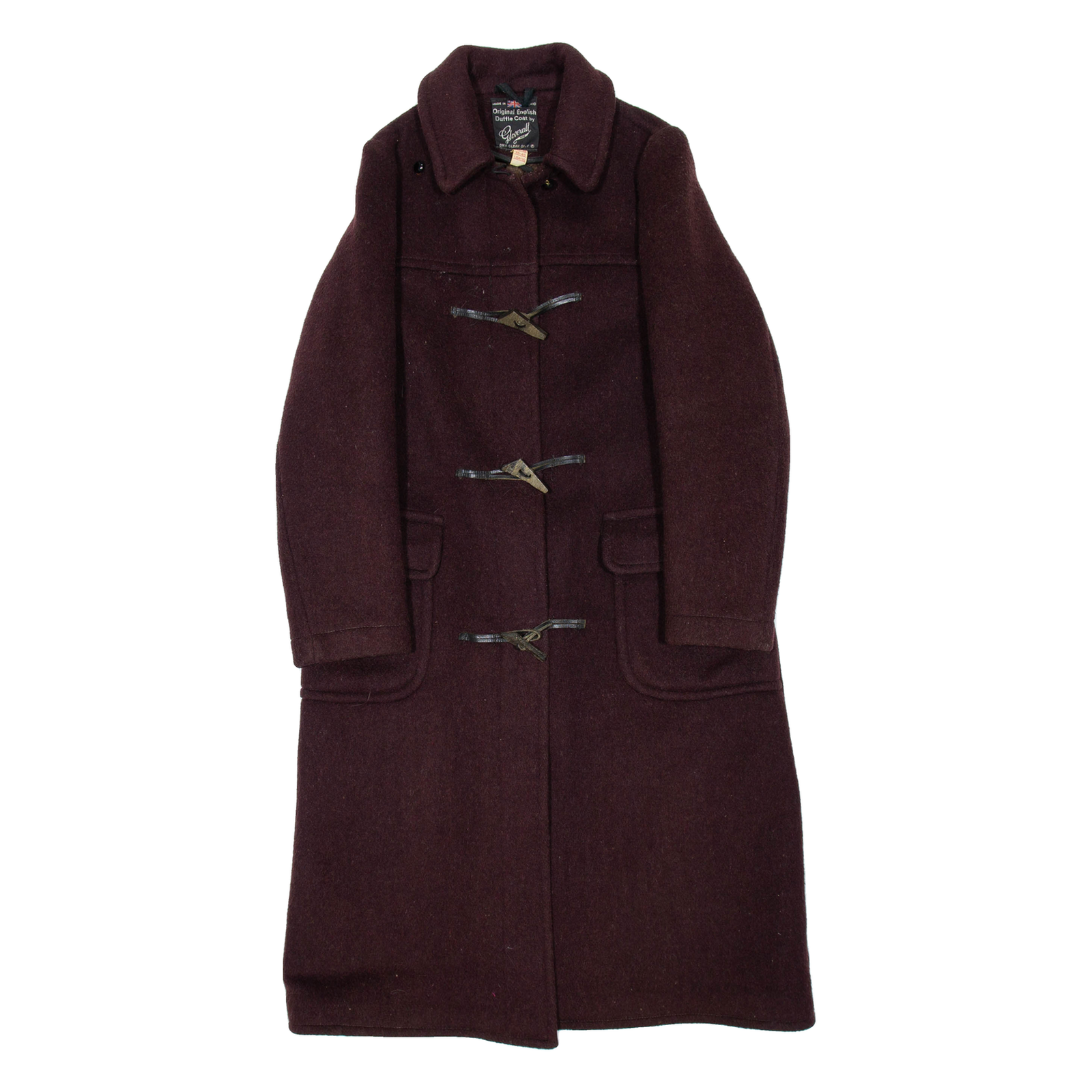 GLOVERALL Overcoat Womens Duffle Coat Brown Wool M Refurbished - N/A refurbished available on Cerqular