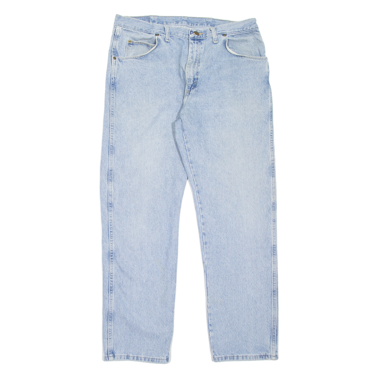 WRANGLER Mens Jeans Blue Regular Straight W35 L32 Refurbished - N/A refurbished available on Cerqular