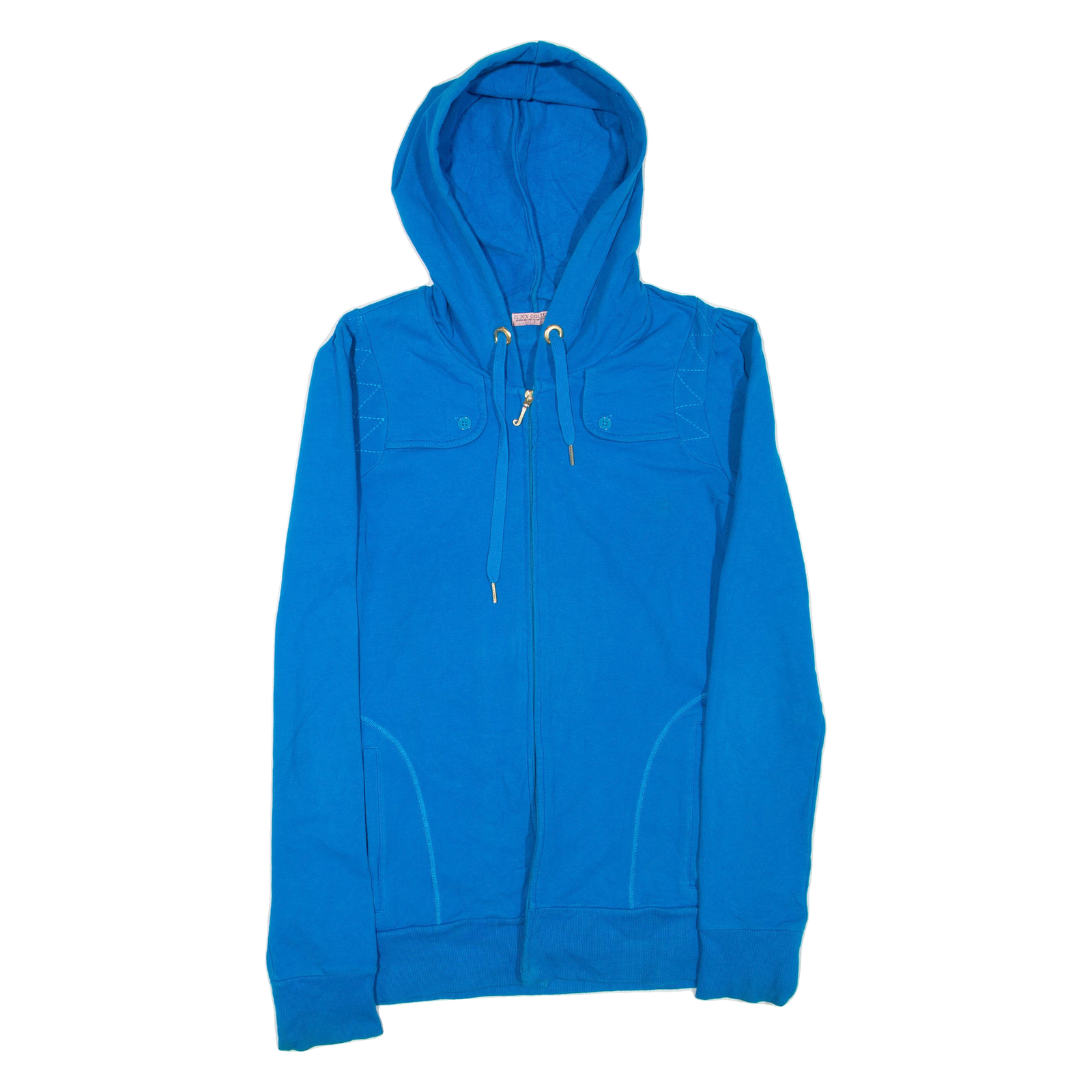 JUICY COUTURE Womens Blue Hoodie Full Zip S Refurbished - N/A refurbished available on Cerqular