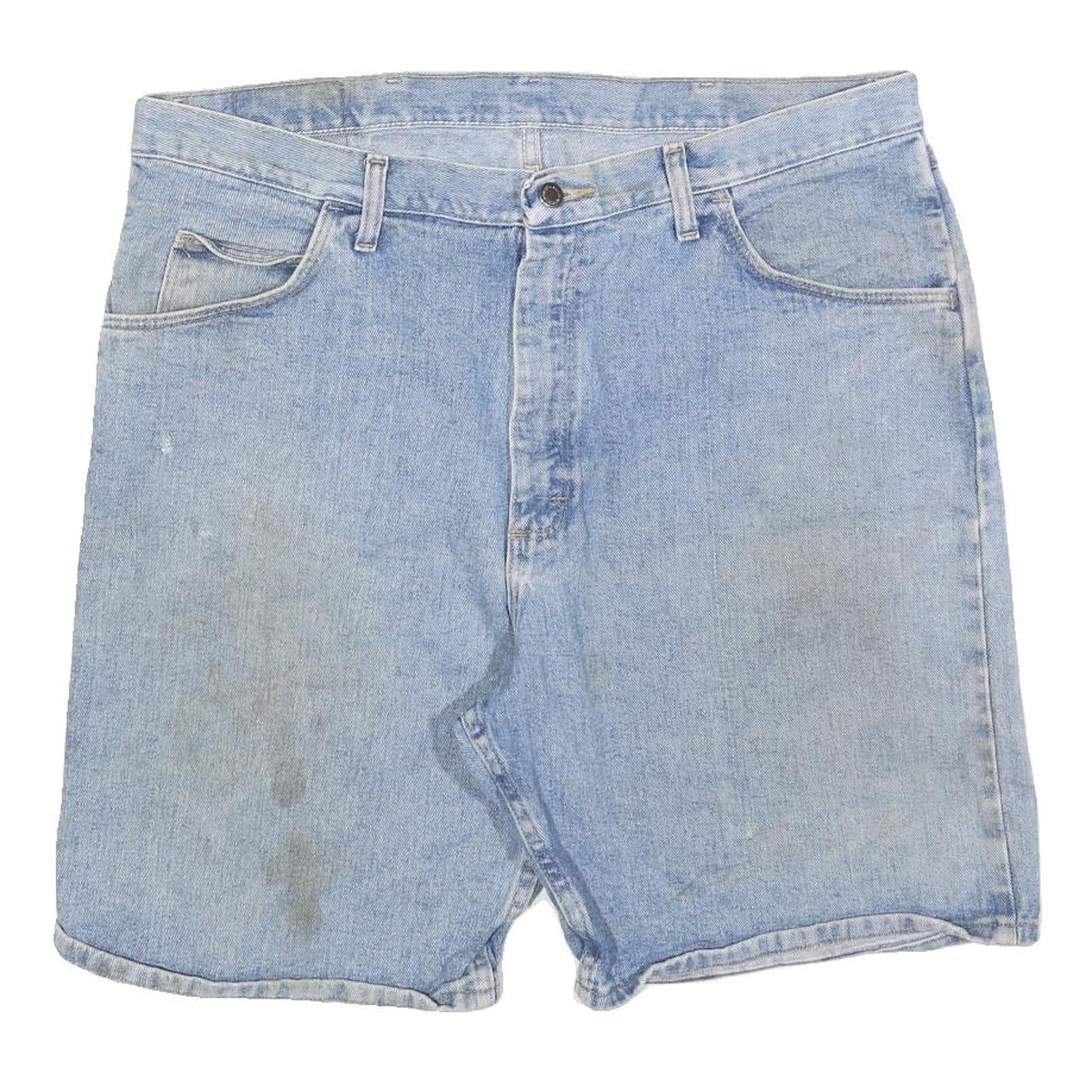 WRANGLER Mens Shorts Blue Casual Denim XL W38 Summer Wear Relaxed Fit Refurbished - N/A refurbished available on Cerqular