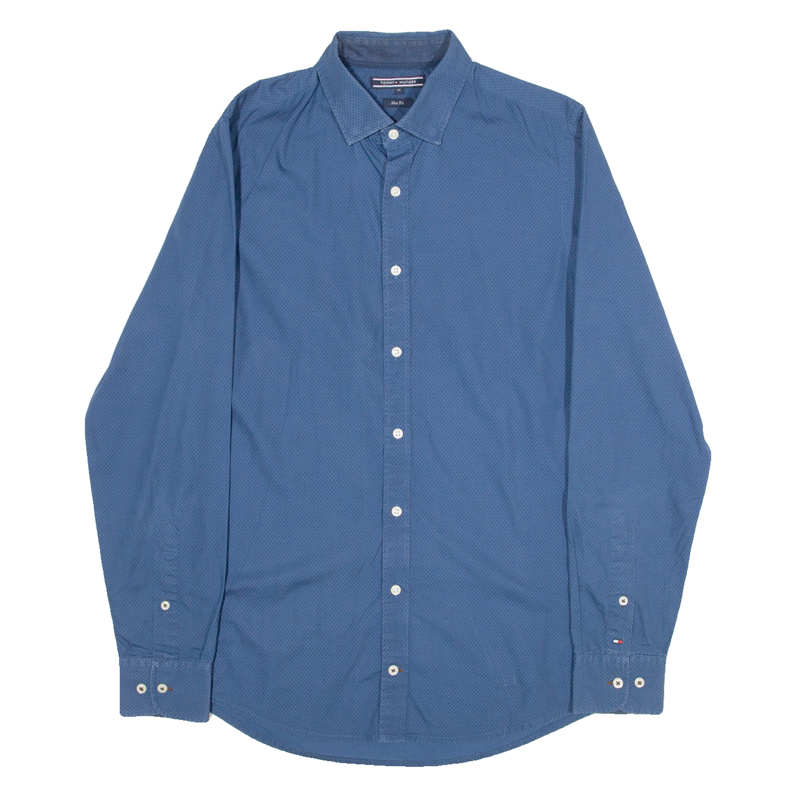 TOMMY HILFIGER Slim Fit Mens Shirt Blue Long Sleeve M Refurbished - N/A refurbished available on Cerqular