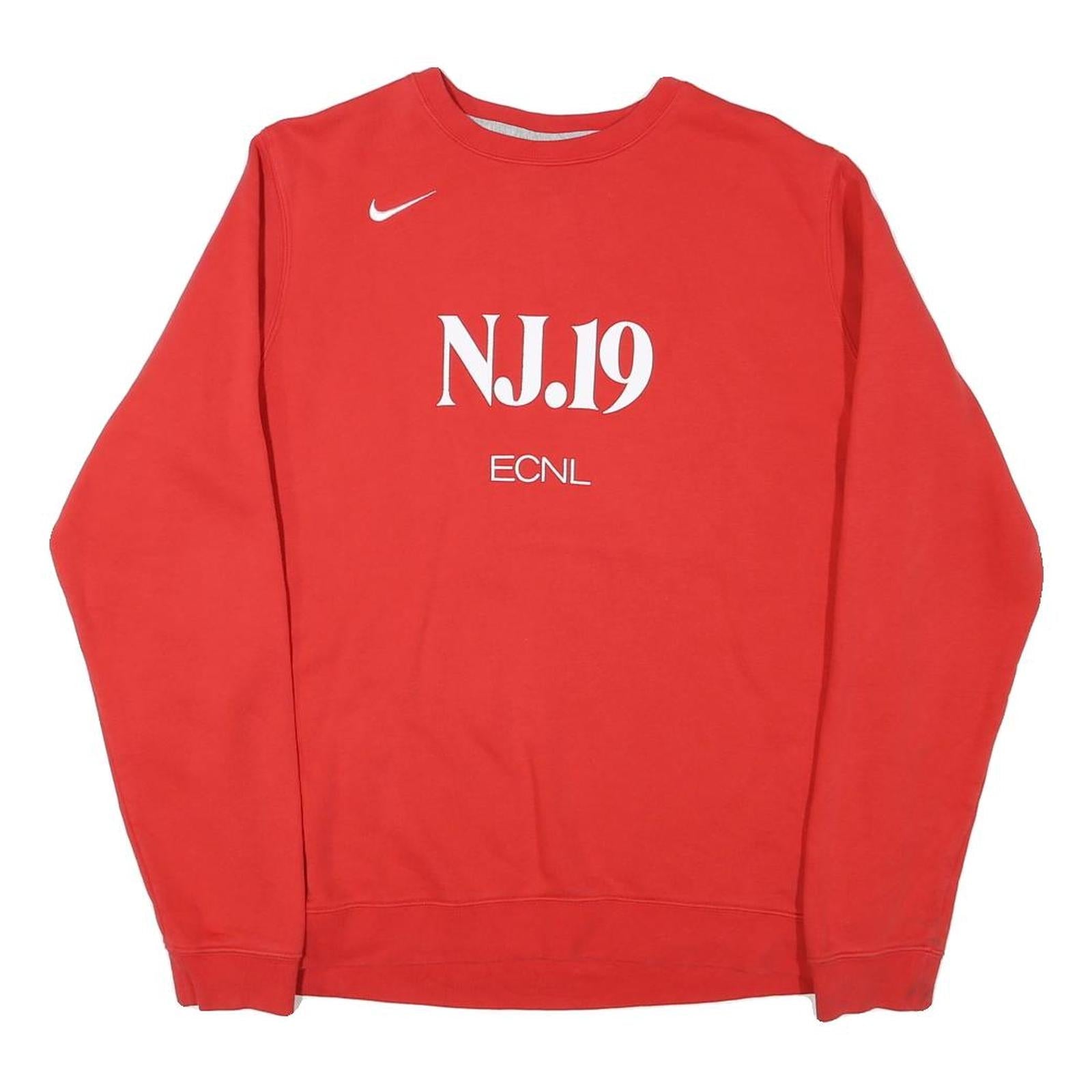 Buy NIKE Mens Red Crew Neck M NJ.19 Sweatshirt Cotton Blend Casual Pullover Refurbished - $36.39 NIKE Mens Red Crew Neck M NJ.19 Sweatshirt Cotton Blend Casual Pullover Refurbished - N/A refurbished available on Cerqular