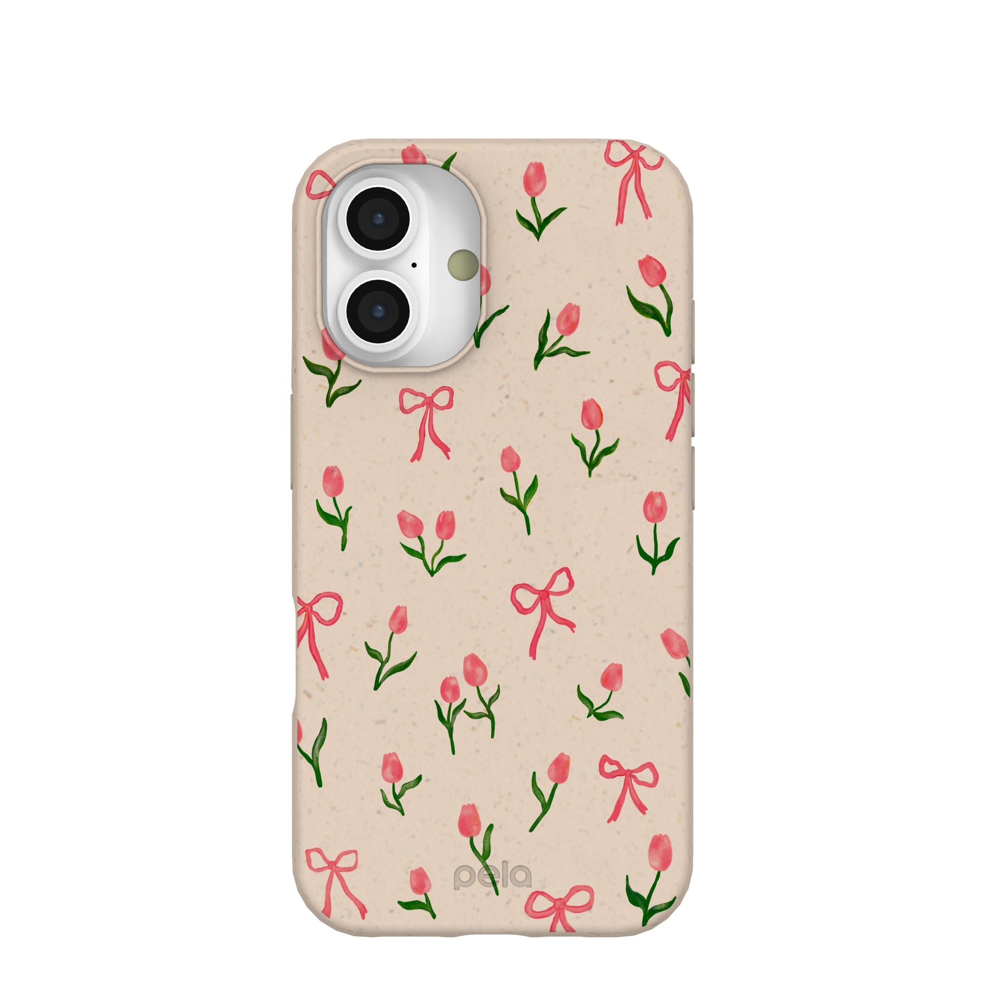 Seashell Tulip Bliss iPhone 16 Case Refurbished - Pela Case refurbished available on Cerqular