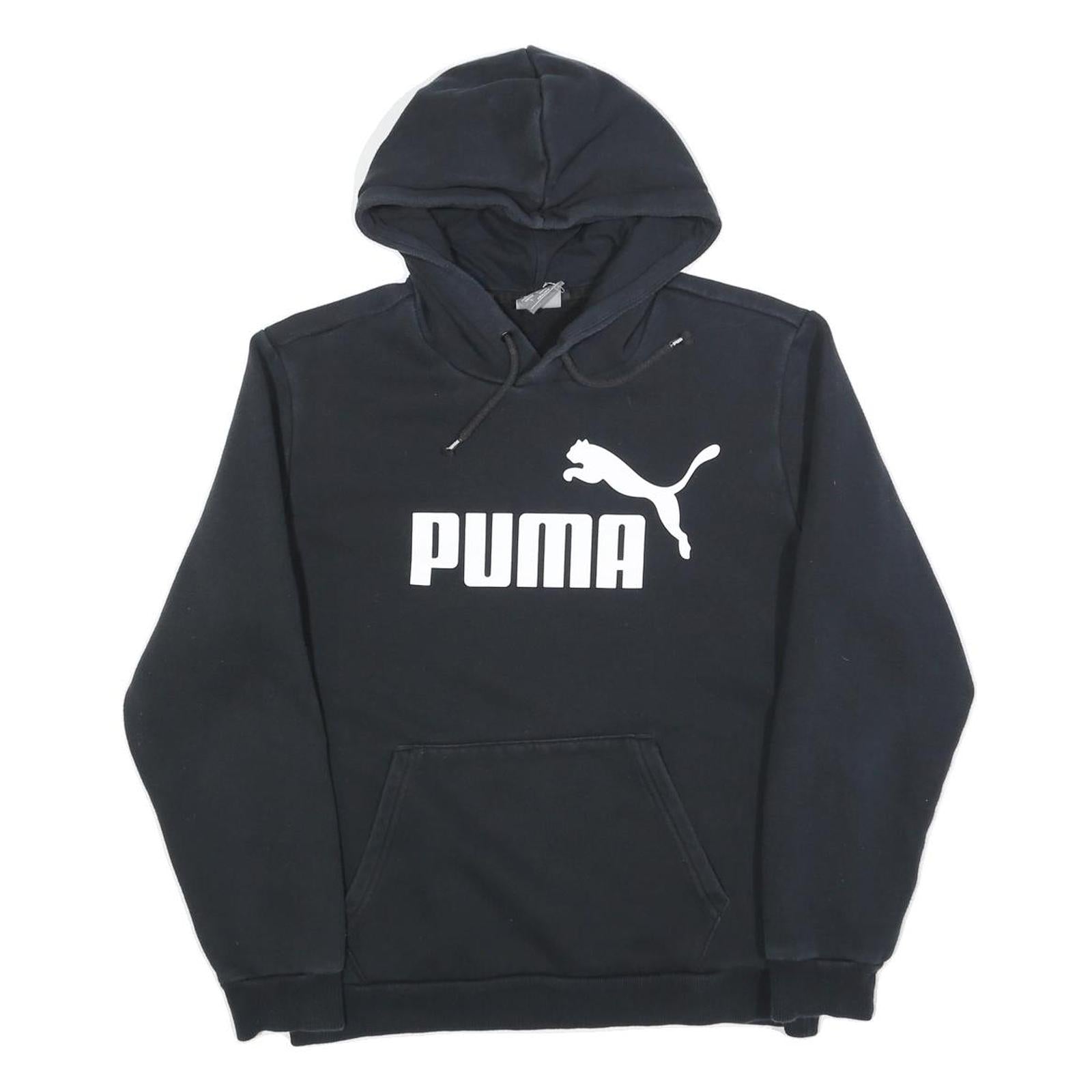 PUMA Mens Black Hoodie S Cotton Blend Pullover Casual Sportswear Refurbished - N/A refurbished available on Cerqular