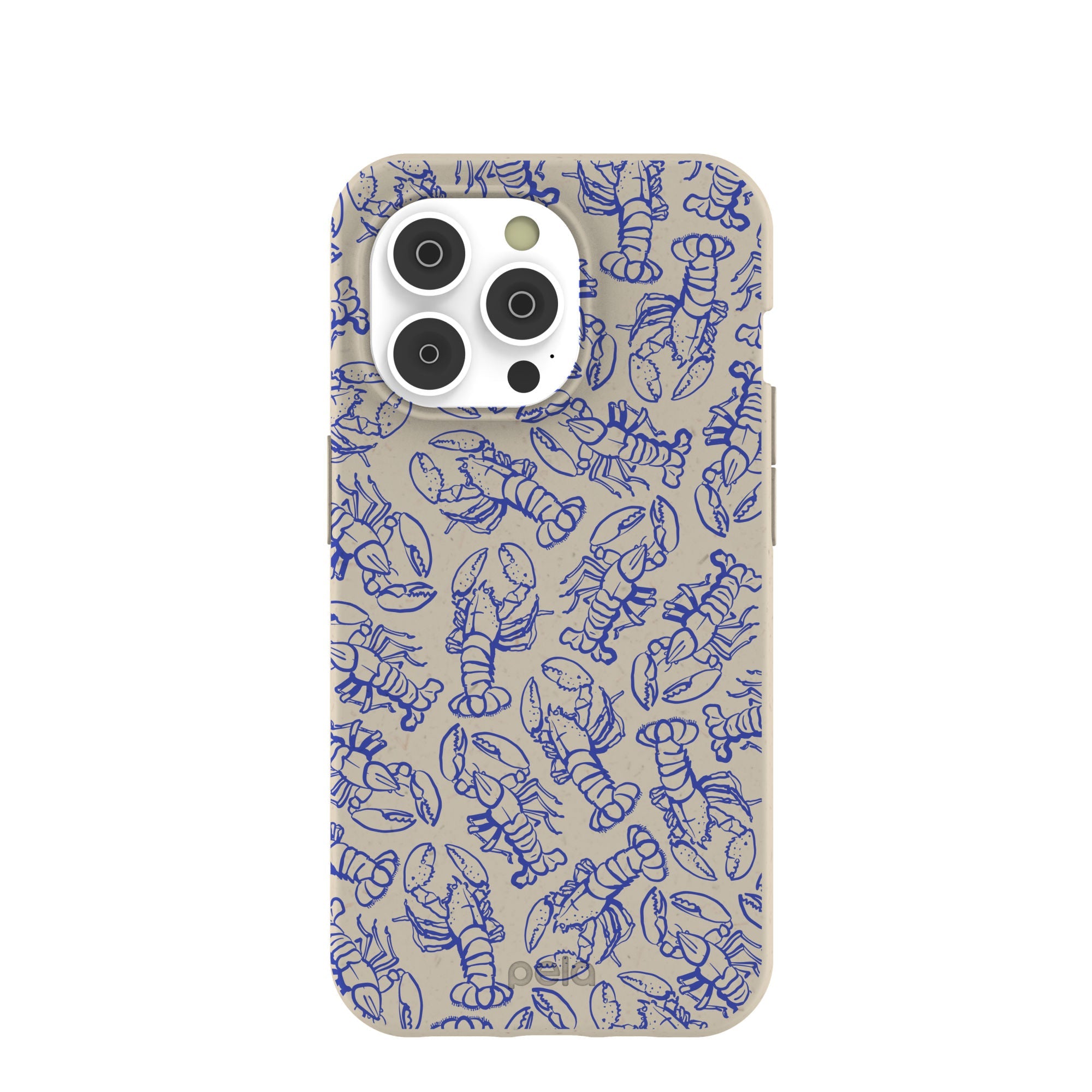 London Fog Blue Lobster iPhone 14 Pro Case Refurbished - Pela Case refurbished available on Cerqular